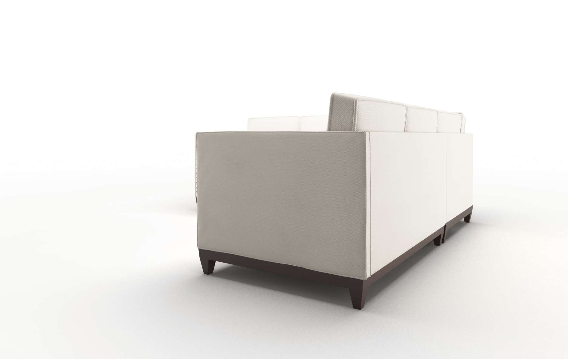 Florence Malibu Linen Sectional espresso legs 4