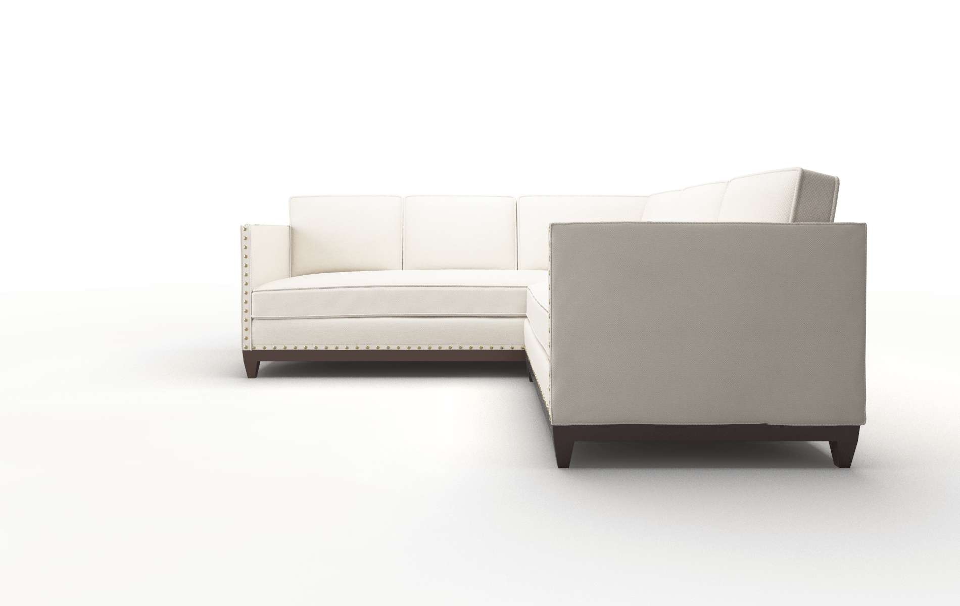 Florence Malibu Linen Sectional espresso legs 5