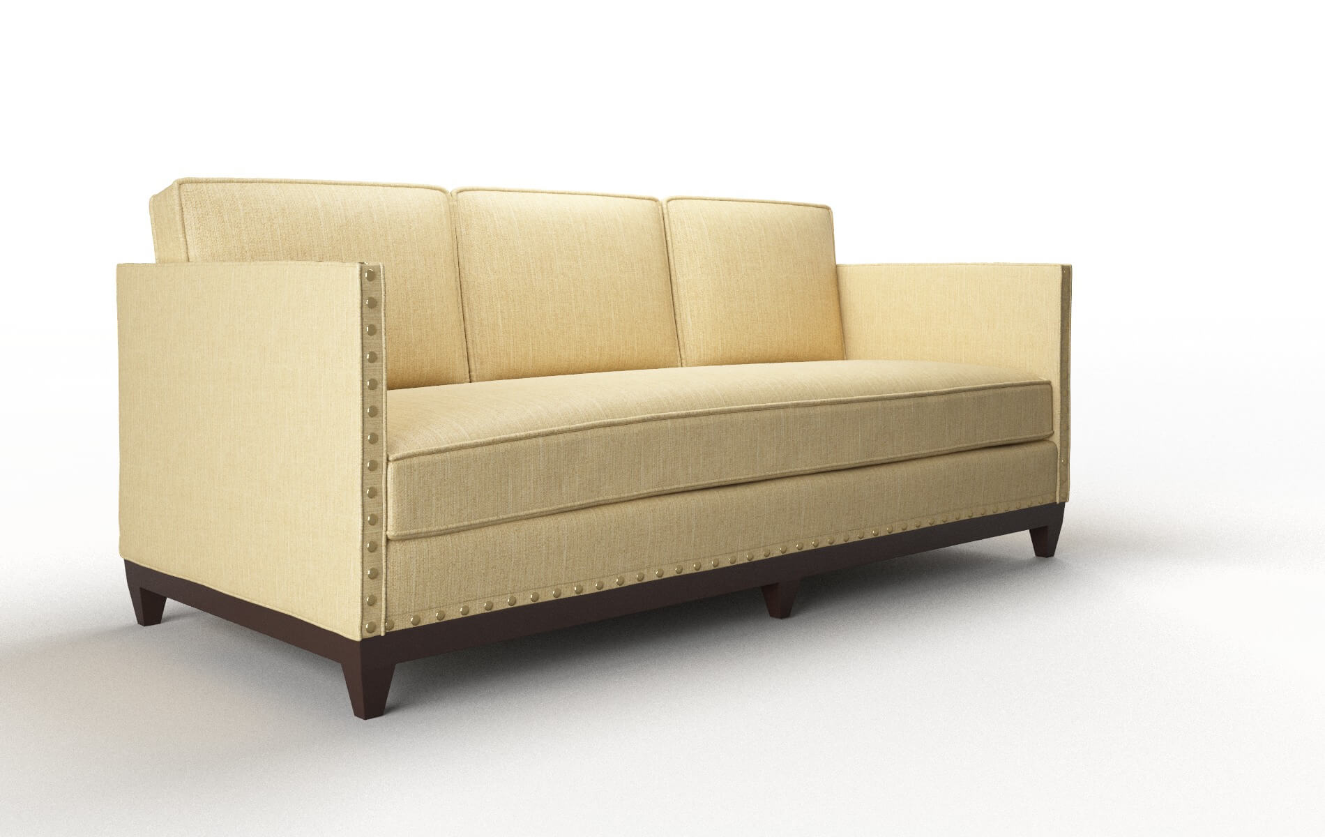 Florence Malibu Maize Sofa espresso legs 2