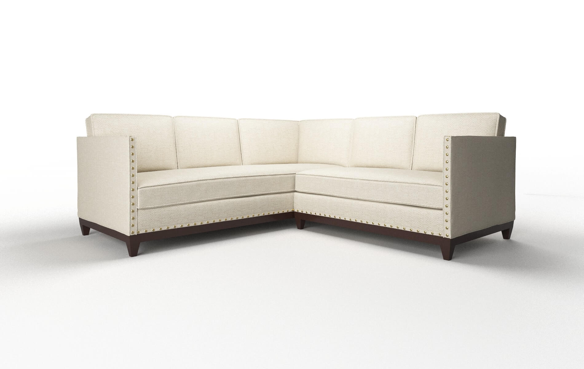 Florence Malibu Sand Sectional espresso legs 1