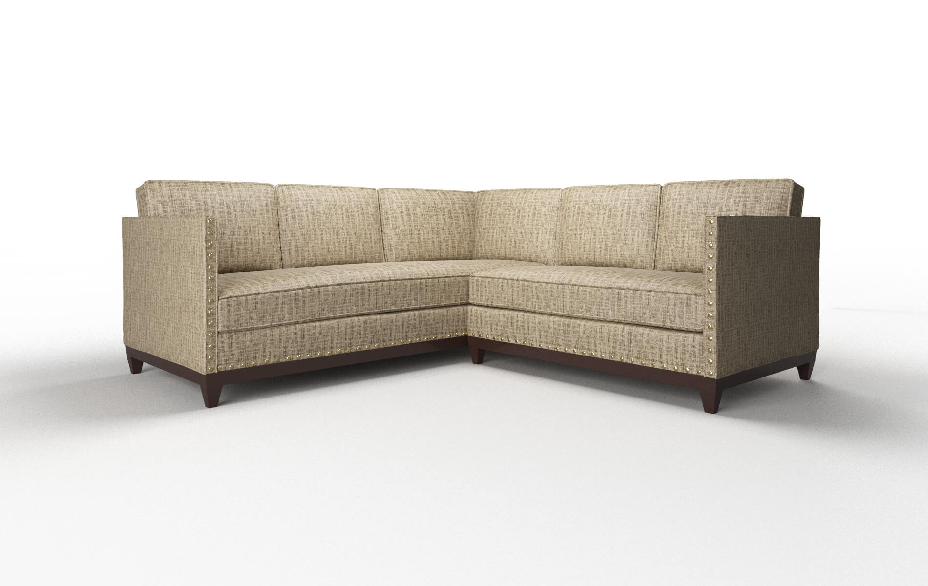 Florence Marcy camel Sectional Espresso Legs  1