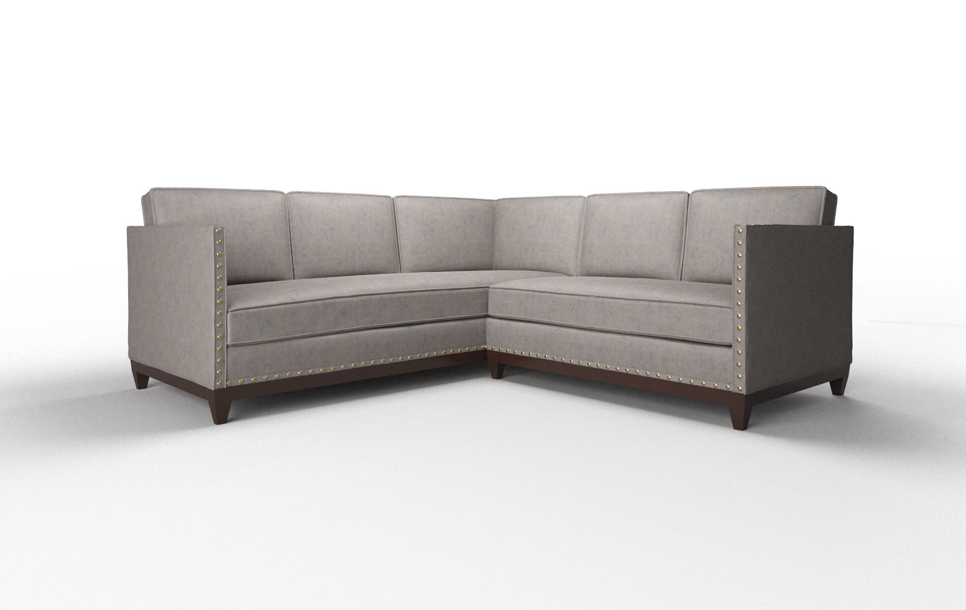 Florence Noble Otter Sectional espresso legs 1