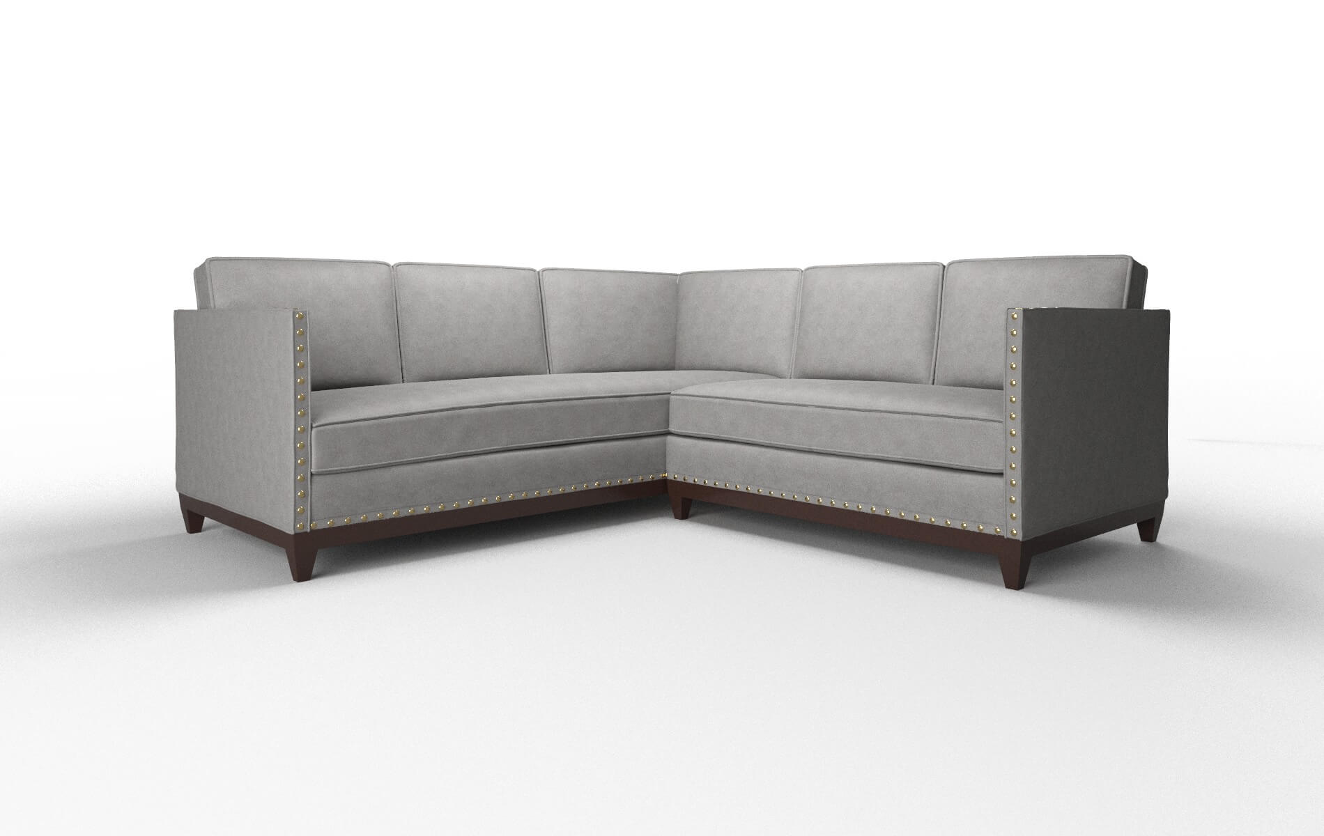 Florence Noble Smoke Sectional espresso legs 1