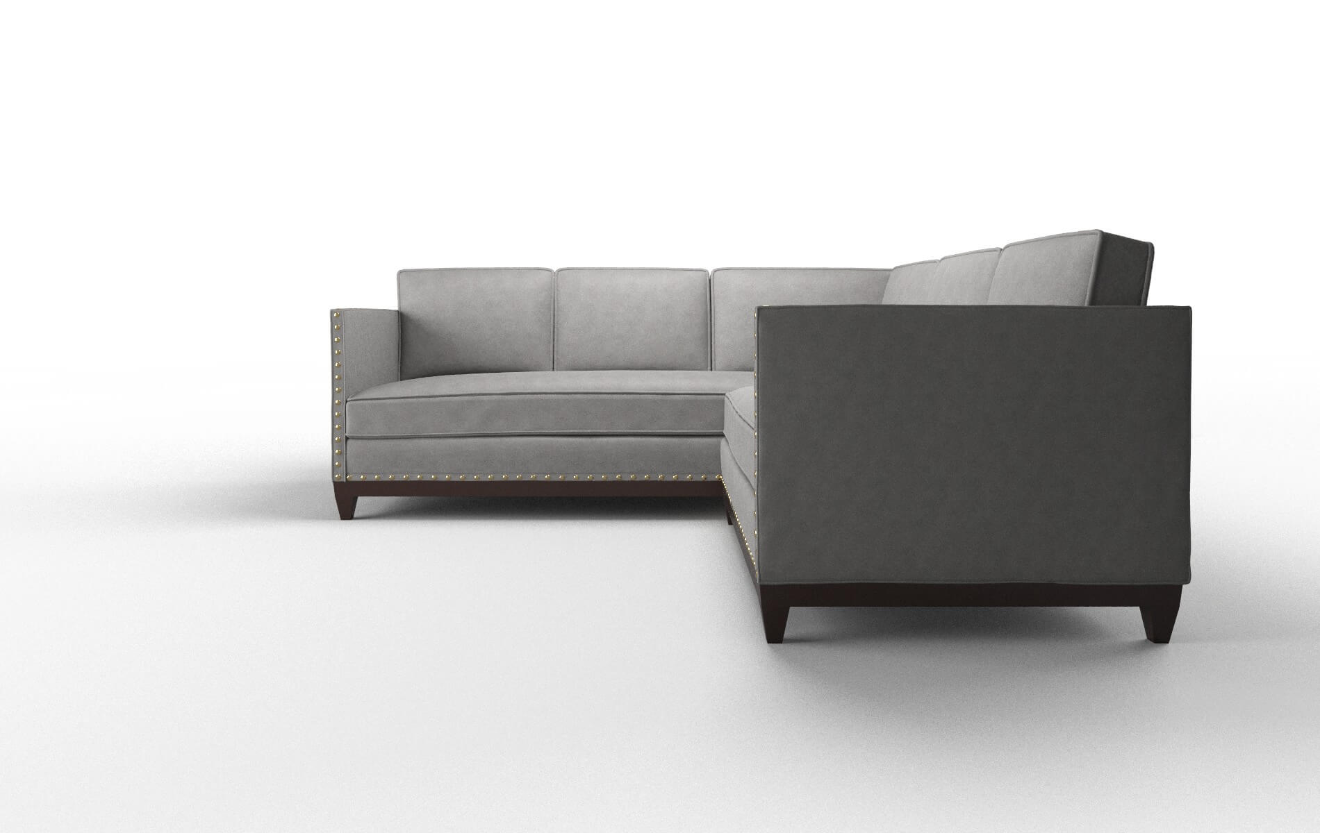 Florence Noble Smoke Sectional espresso legs 5