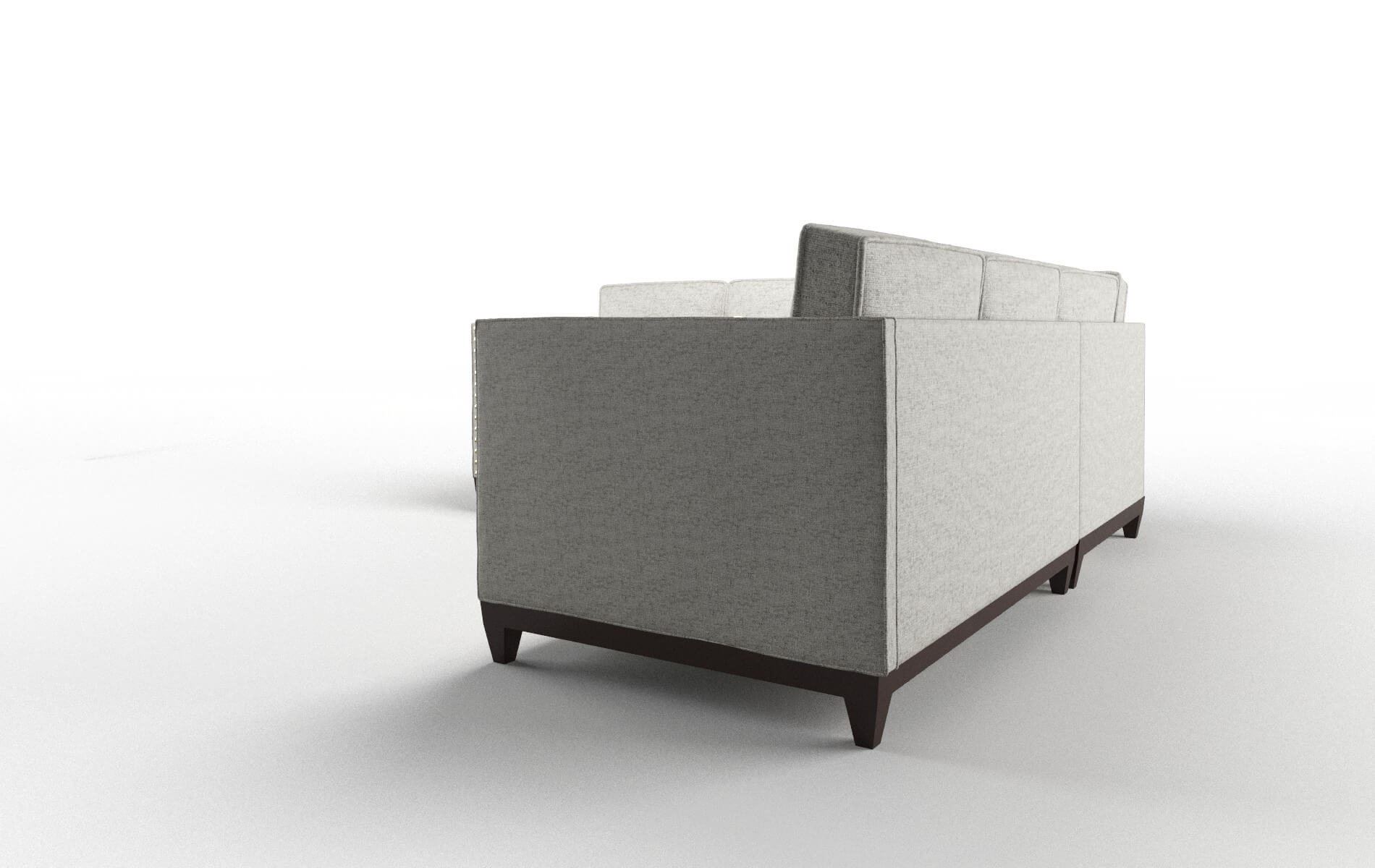 Florence Oceanside Granite Sectional espresso legs 4