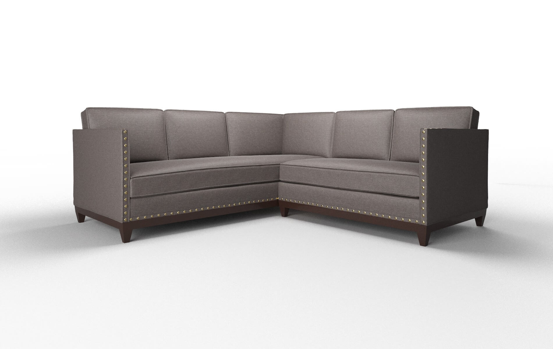 Florence Oscar chocolate Sectional Espresso Legs  1