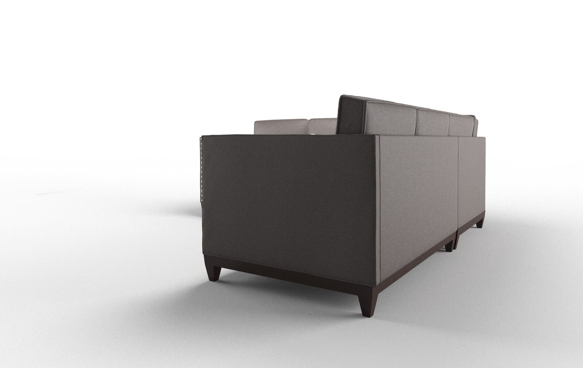 Florence Oscar Chocolate Sectional espresso legs 4