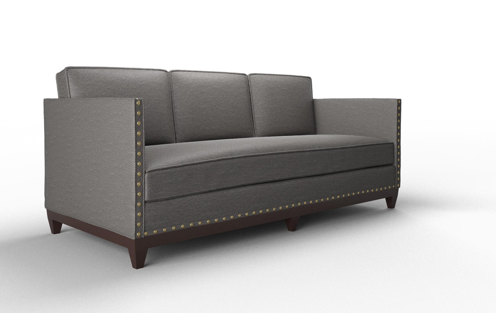 Florence Oscar Grey Sofa espresso legs 2