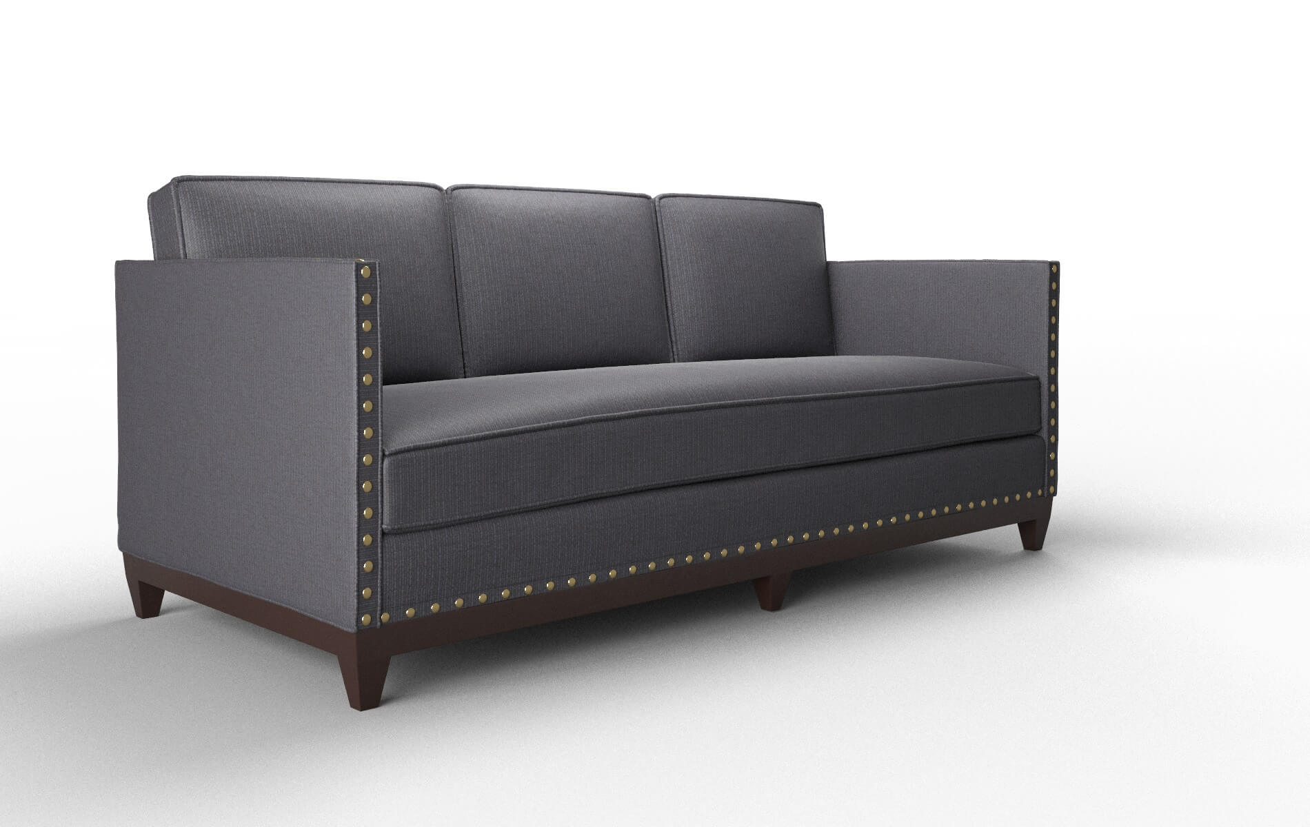 Florence Parker Charcoal Sofa espresso legs 2
