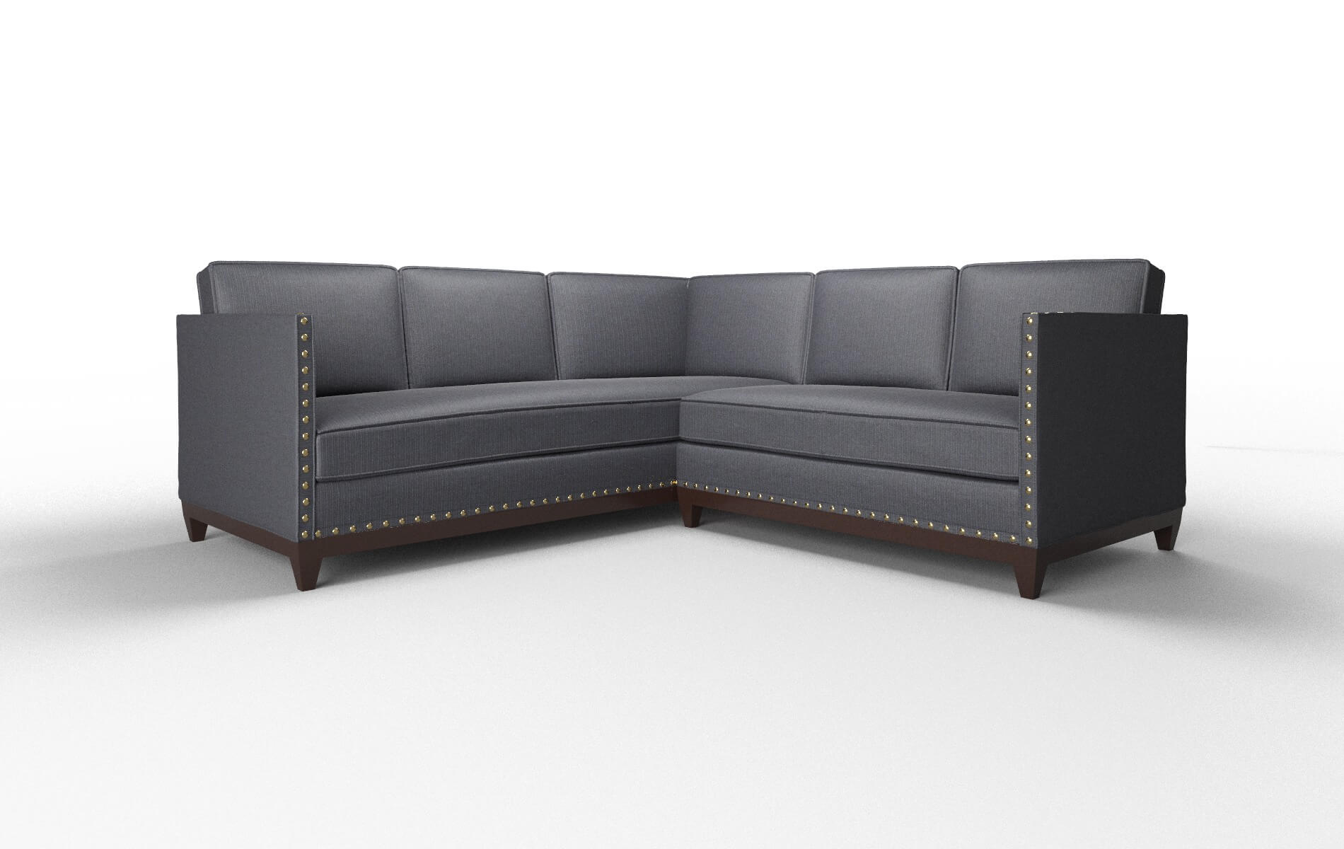 Florence Parker Midnight Sectional espresso legs 1