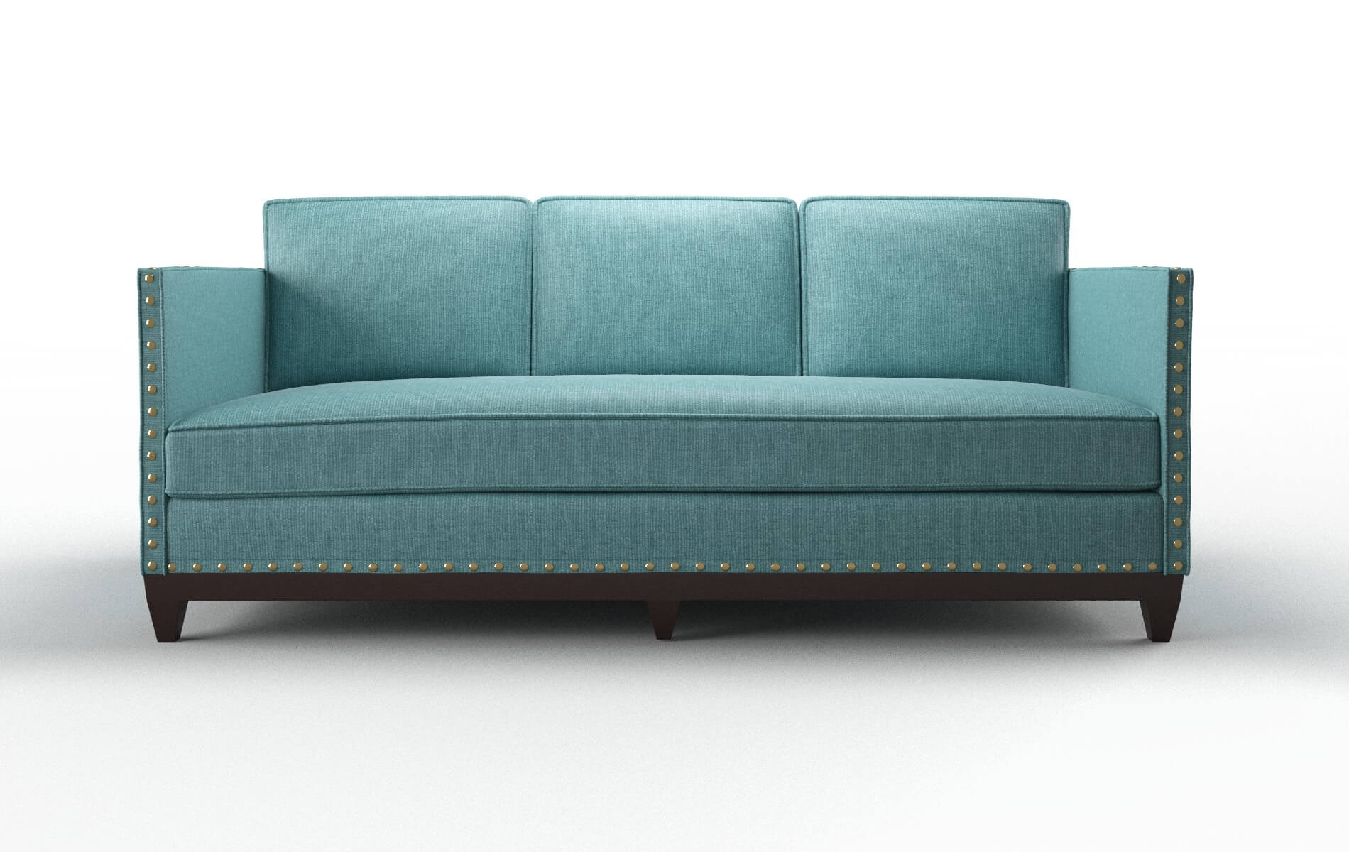 Florence Parker Turquoise Sofa espresso legs 1