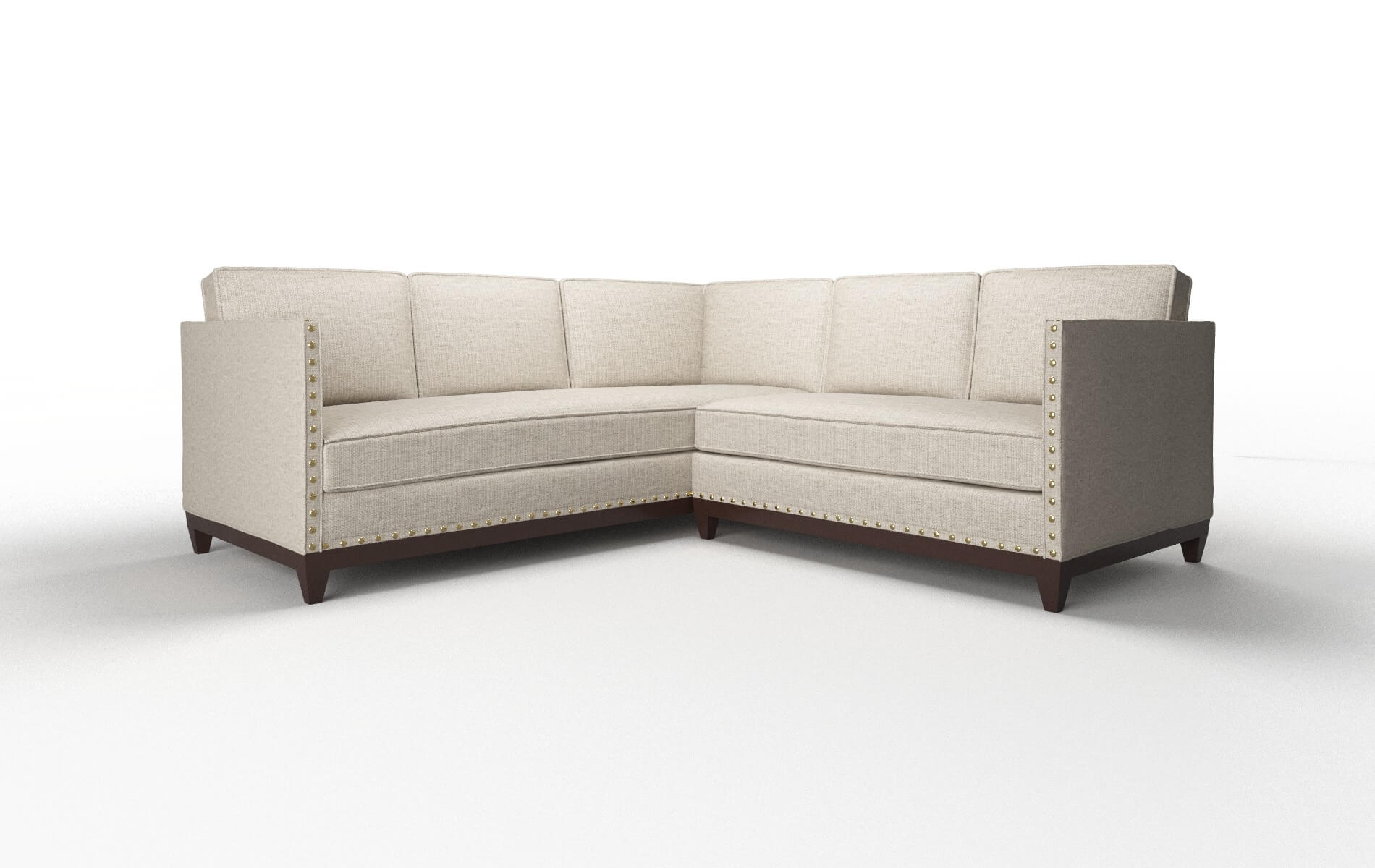 Florence Parker Wheat Sectional espresso legs 1
