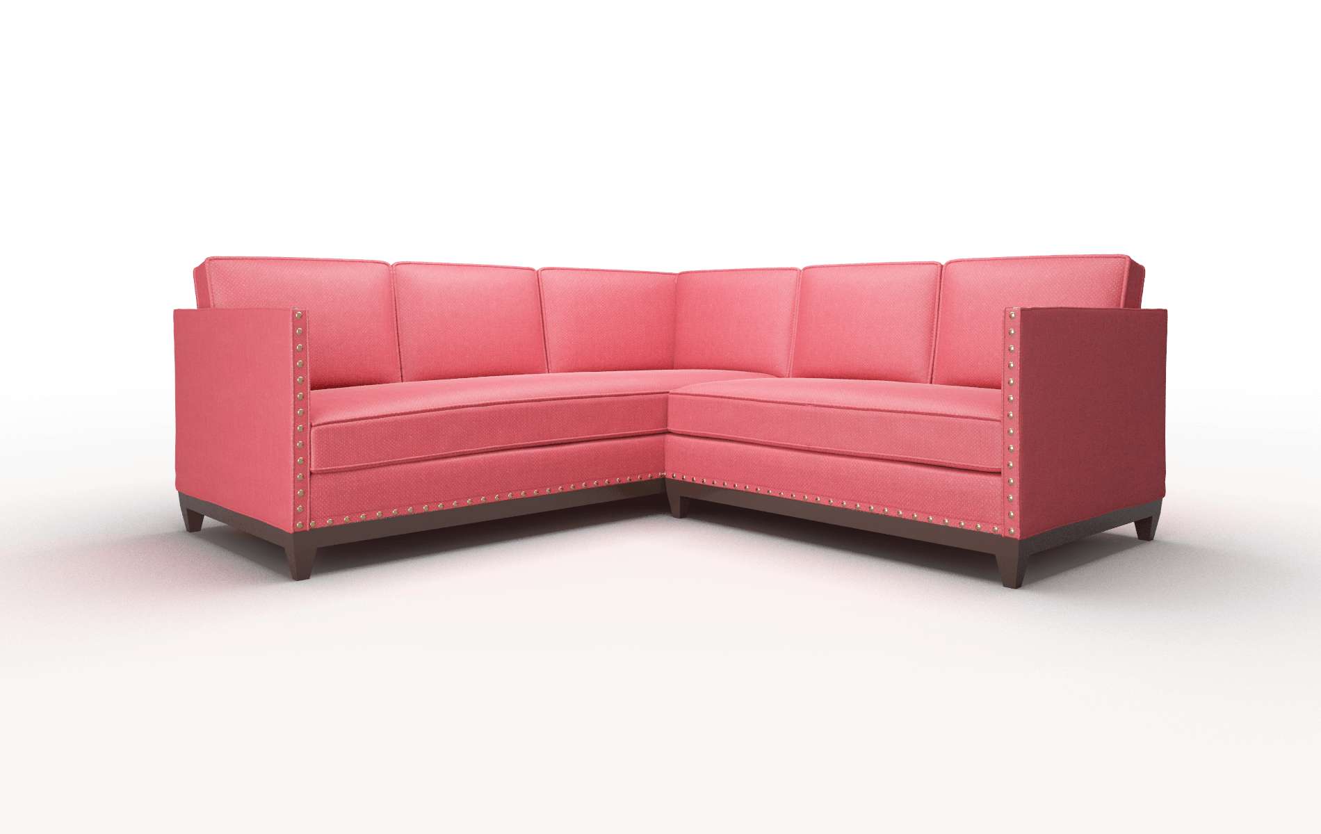 Florence Pauline Ruby Sectional espresso legs 1