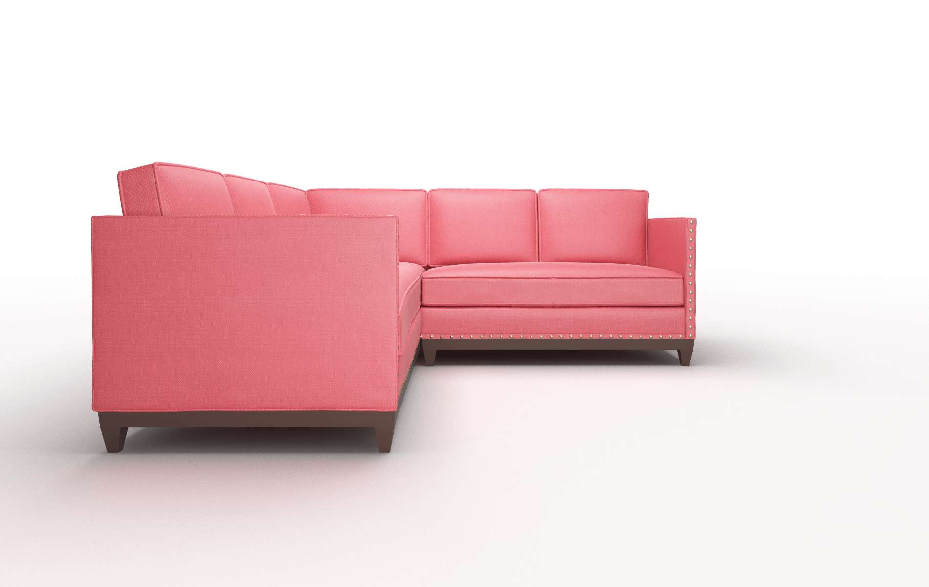 Florence Pauline Ruby Sectional espresso legs 2