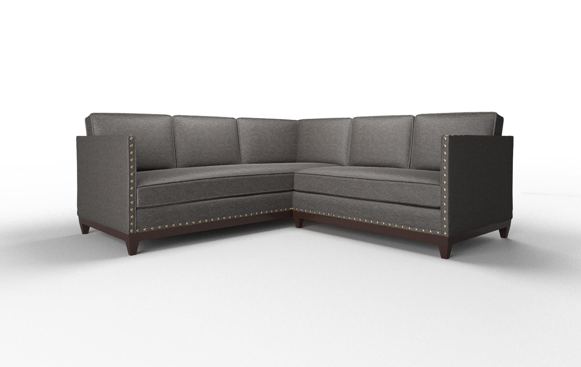 Florence Phoenix Chocolate Sectional espresso legs 1