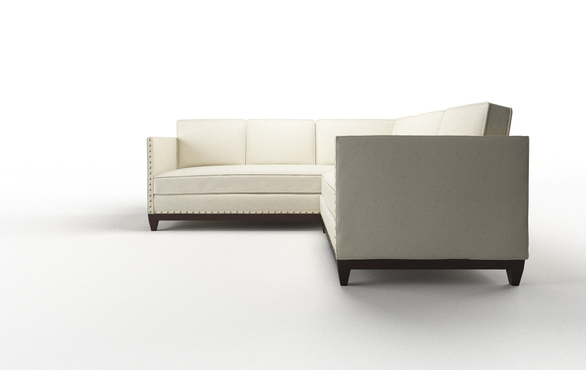 Florence Phoenix Ivory Sectional espresso legs 5