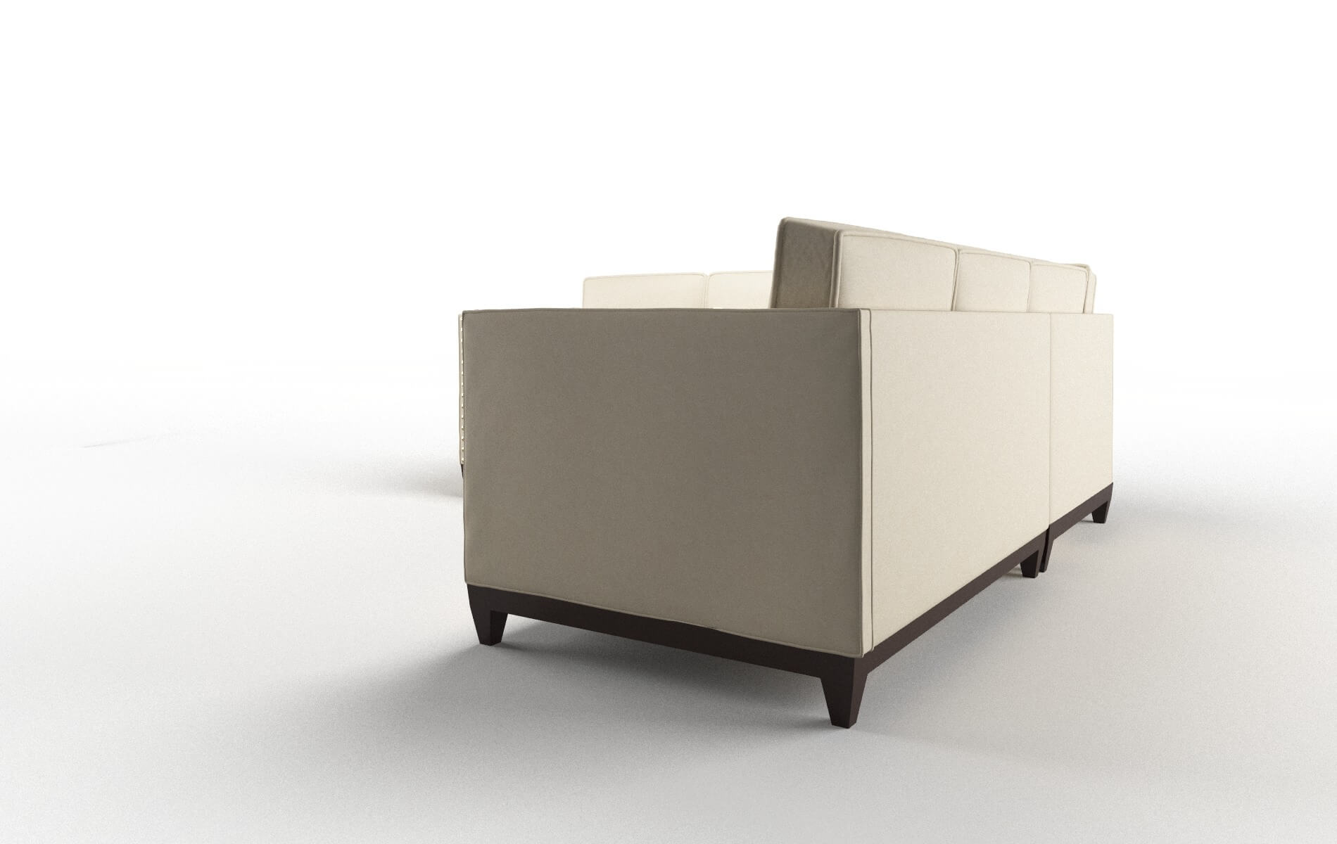 Florence Rocket Sand Sectional espresso legs 4