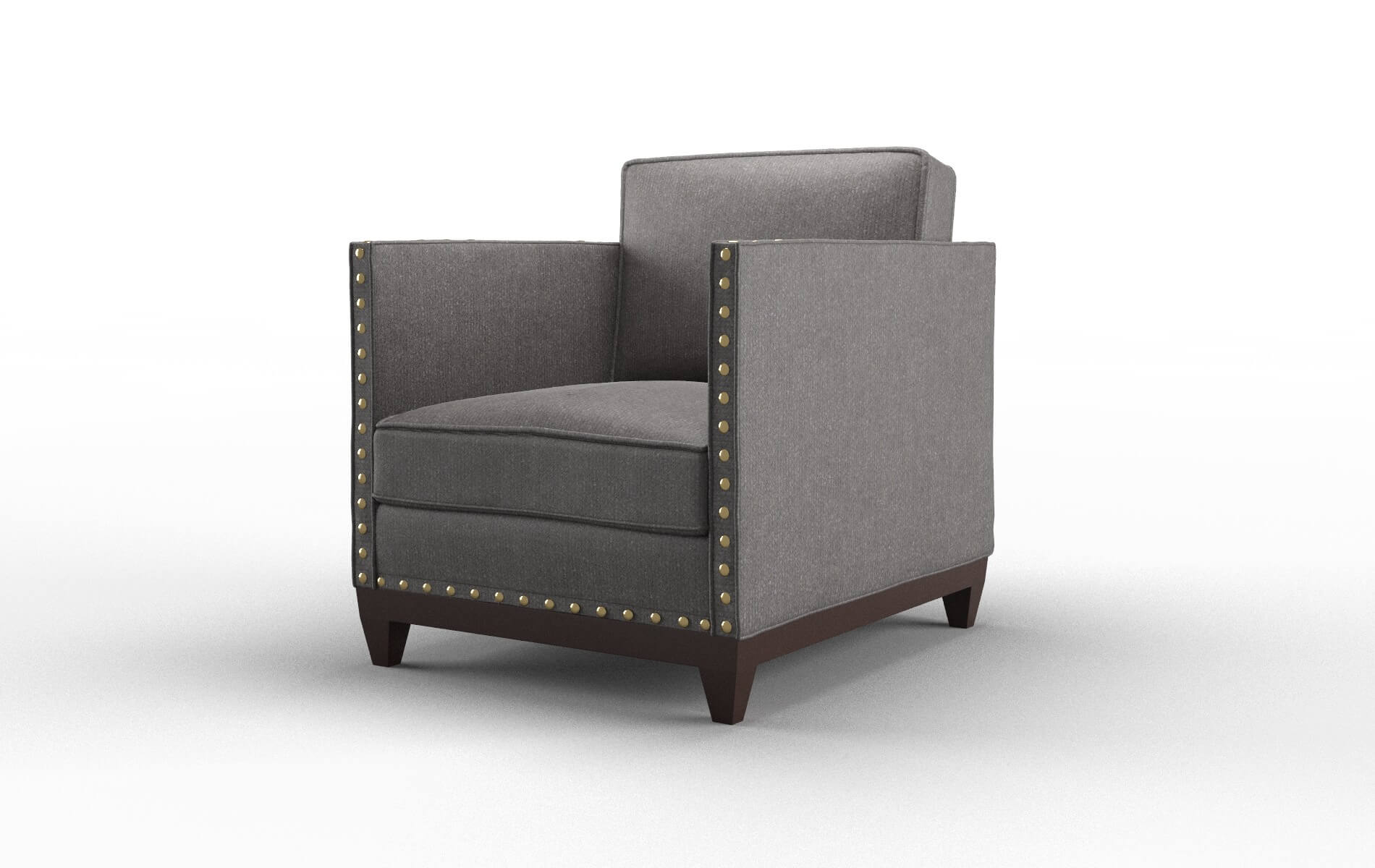 Florence Sasha Grey Chair espresso legs 4