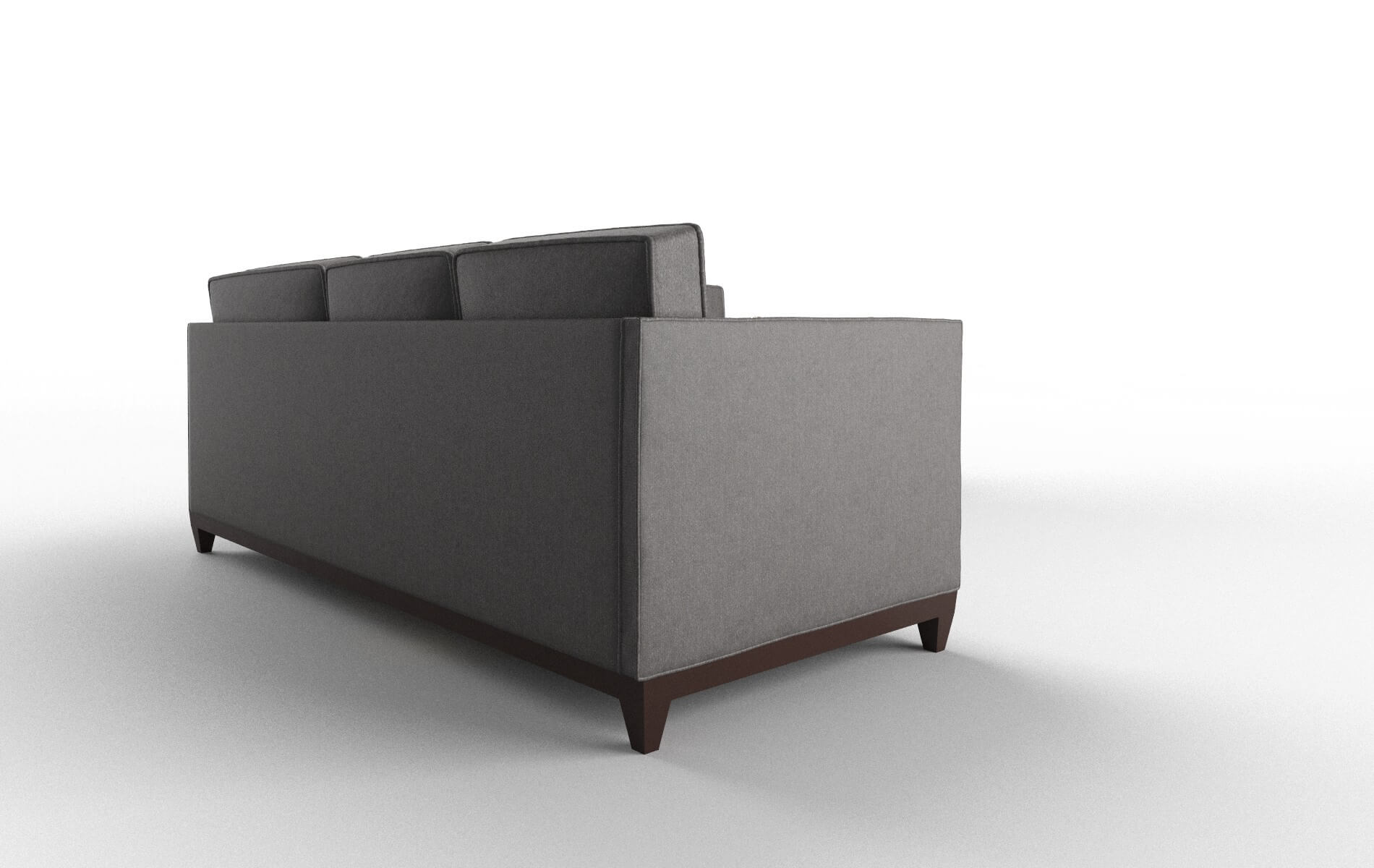 Florence Sasha Grey Sectional espresso legs 3