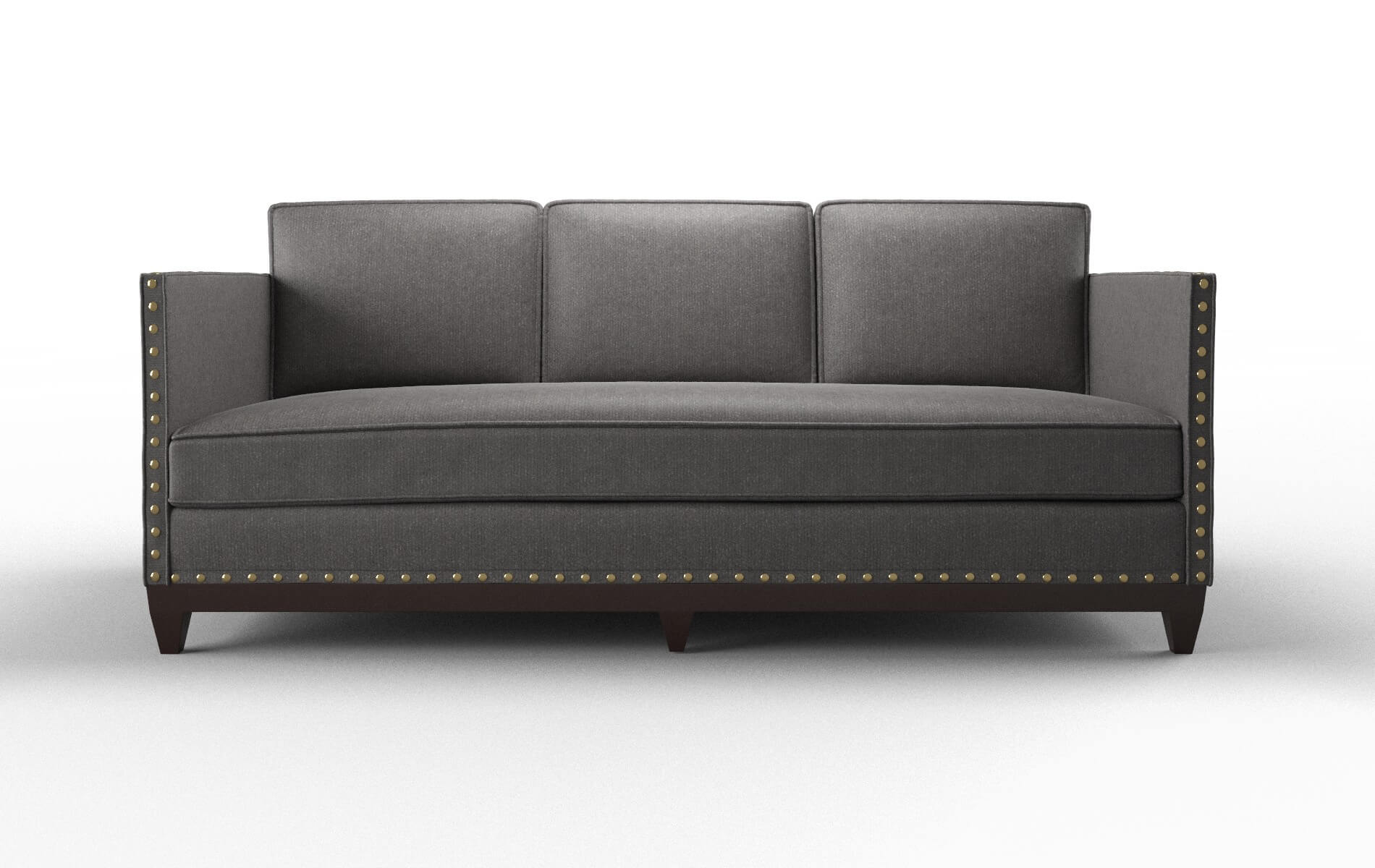 Florence Sasha Grey Sofa espresso legs 1