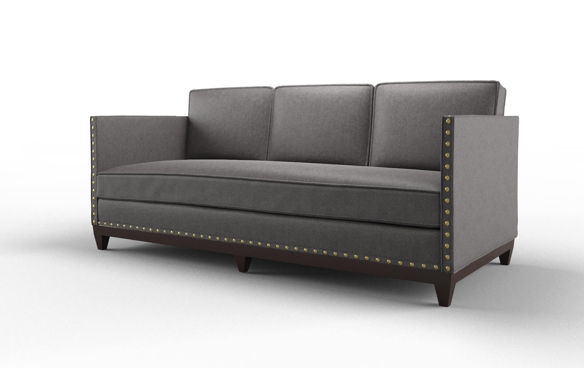 Florence Sasha Grey Sofa espresso legs 4