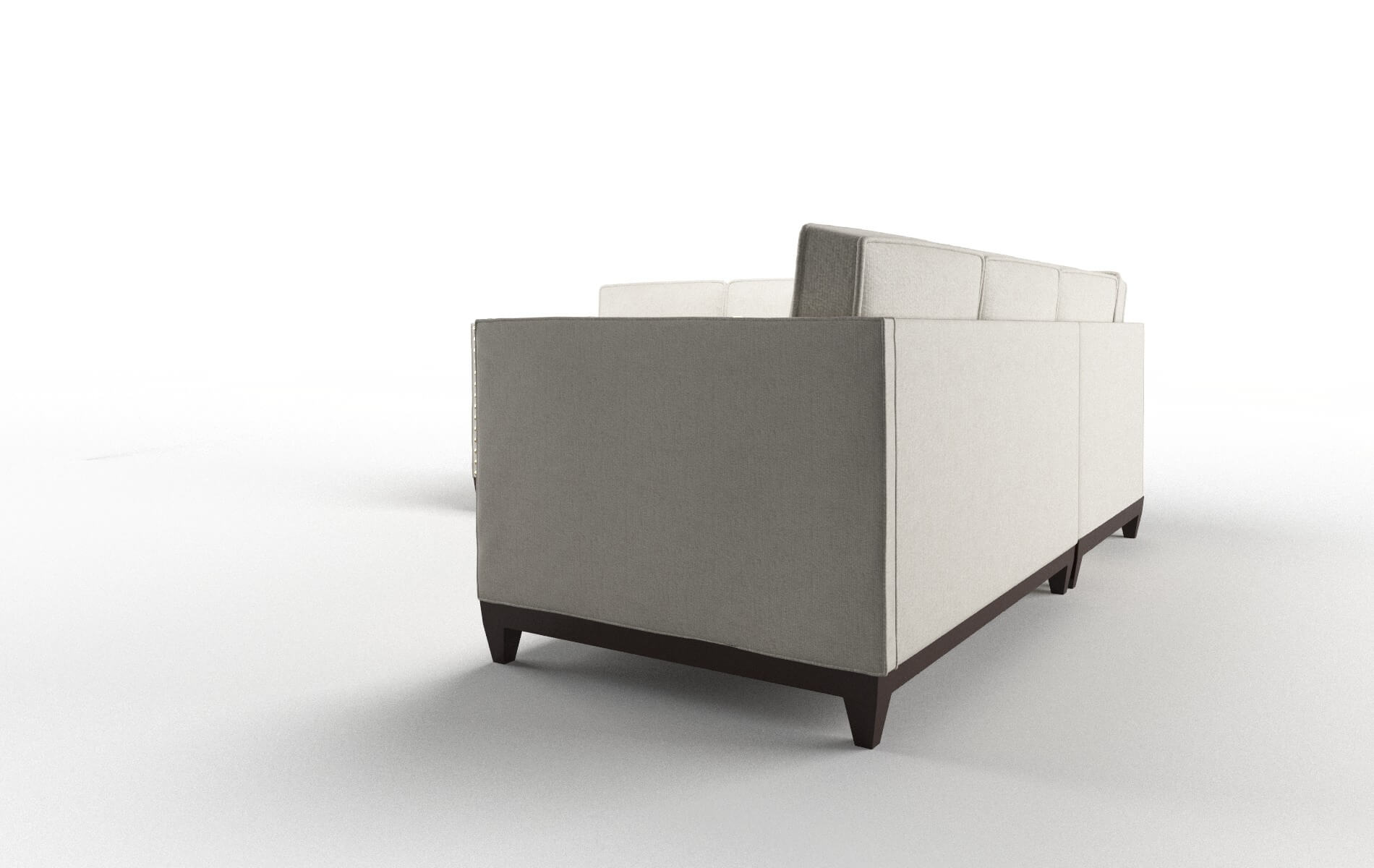 Florence Sasha Linen Sectional espresso legs 4