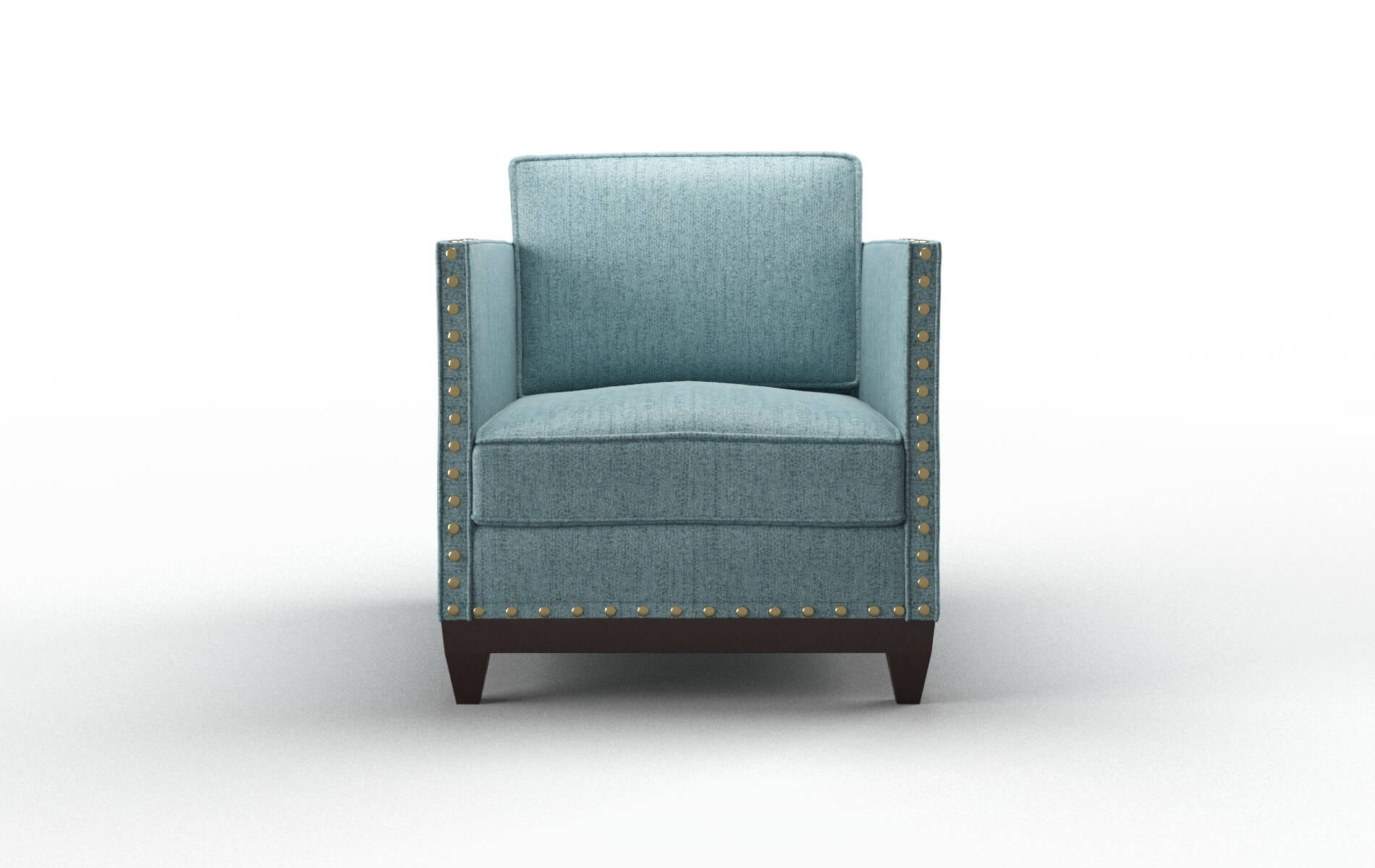 Florence Sasha Teal Chair espresso legs 1