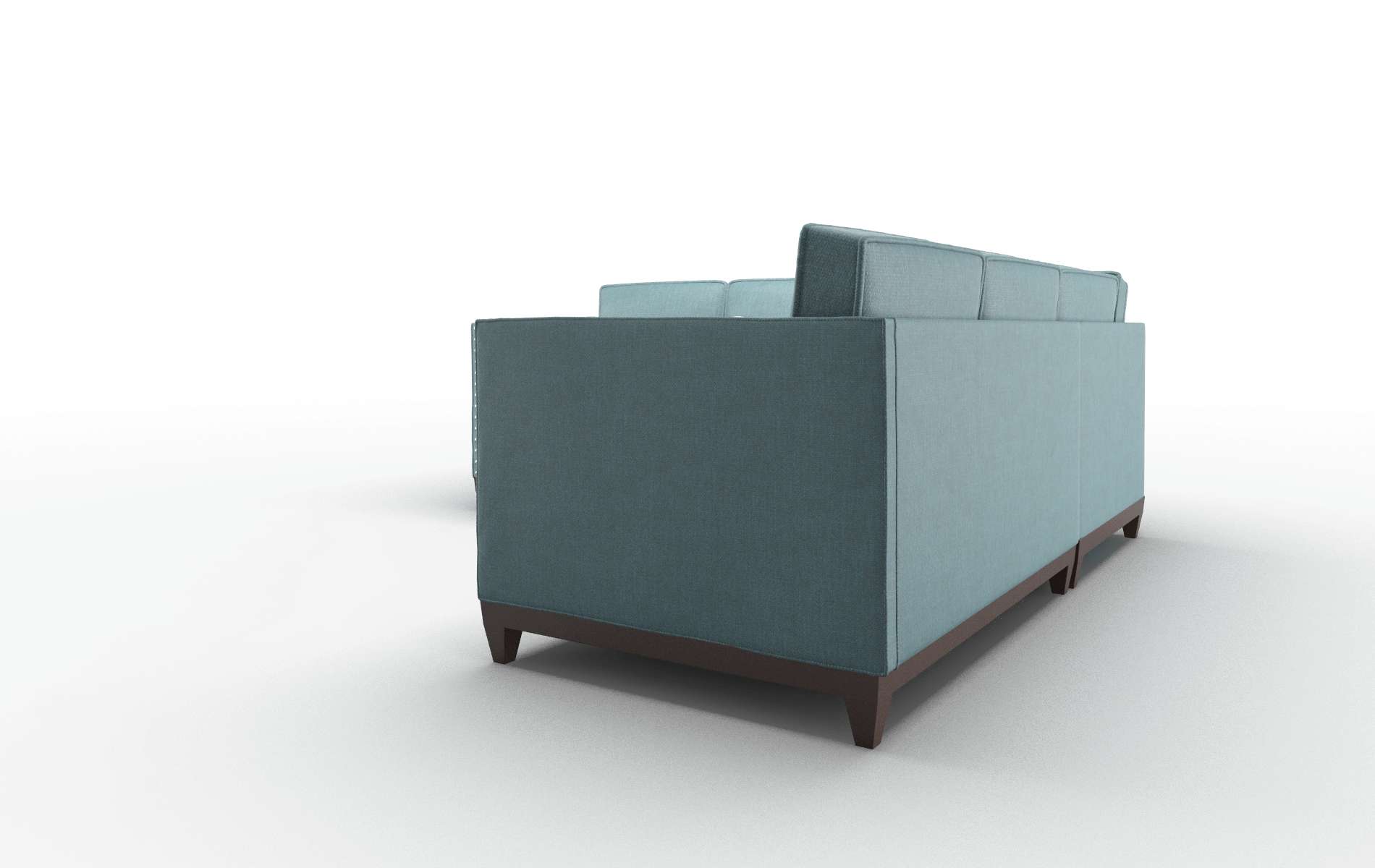 Florence Simplex Blue_moon Sectional espresso legs 4
