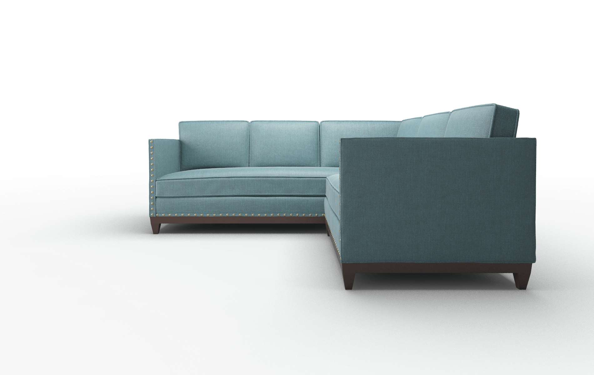 Florence Simplex Blue_moon Sectional espresso legs 5