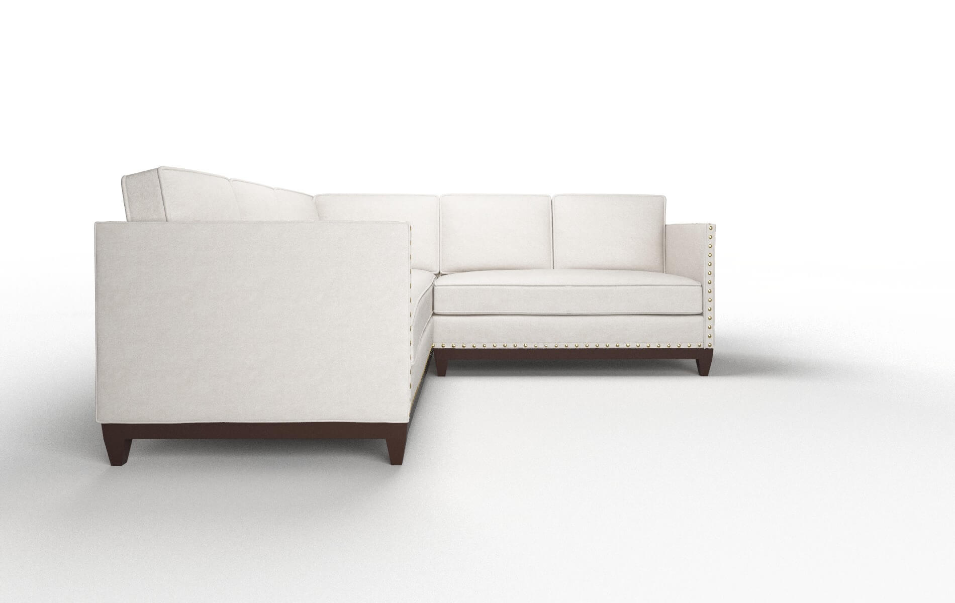 Florence Suave Dove Sectional espresso legs 2