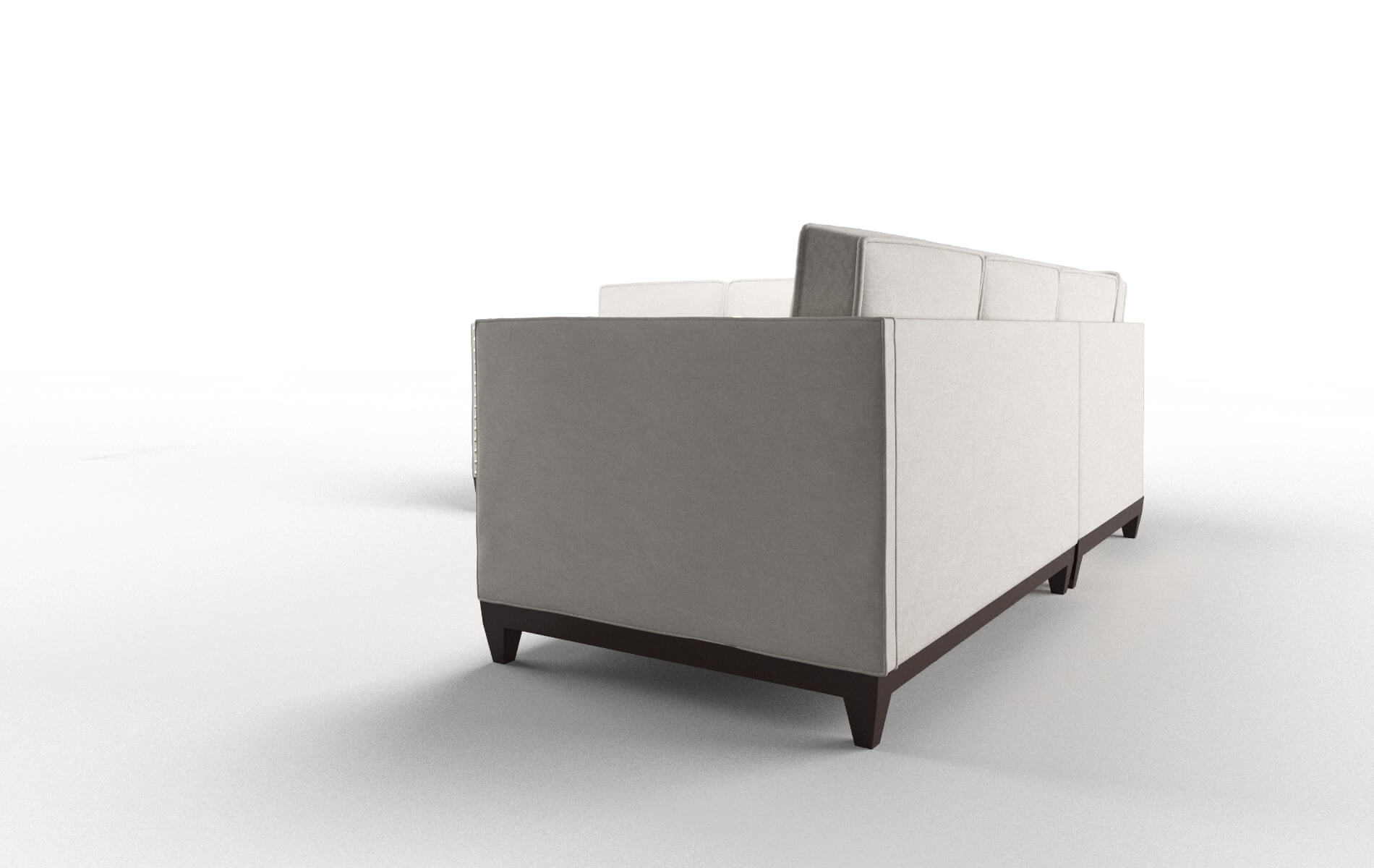 Florence Suave Dove Sectional espresso legs 4