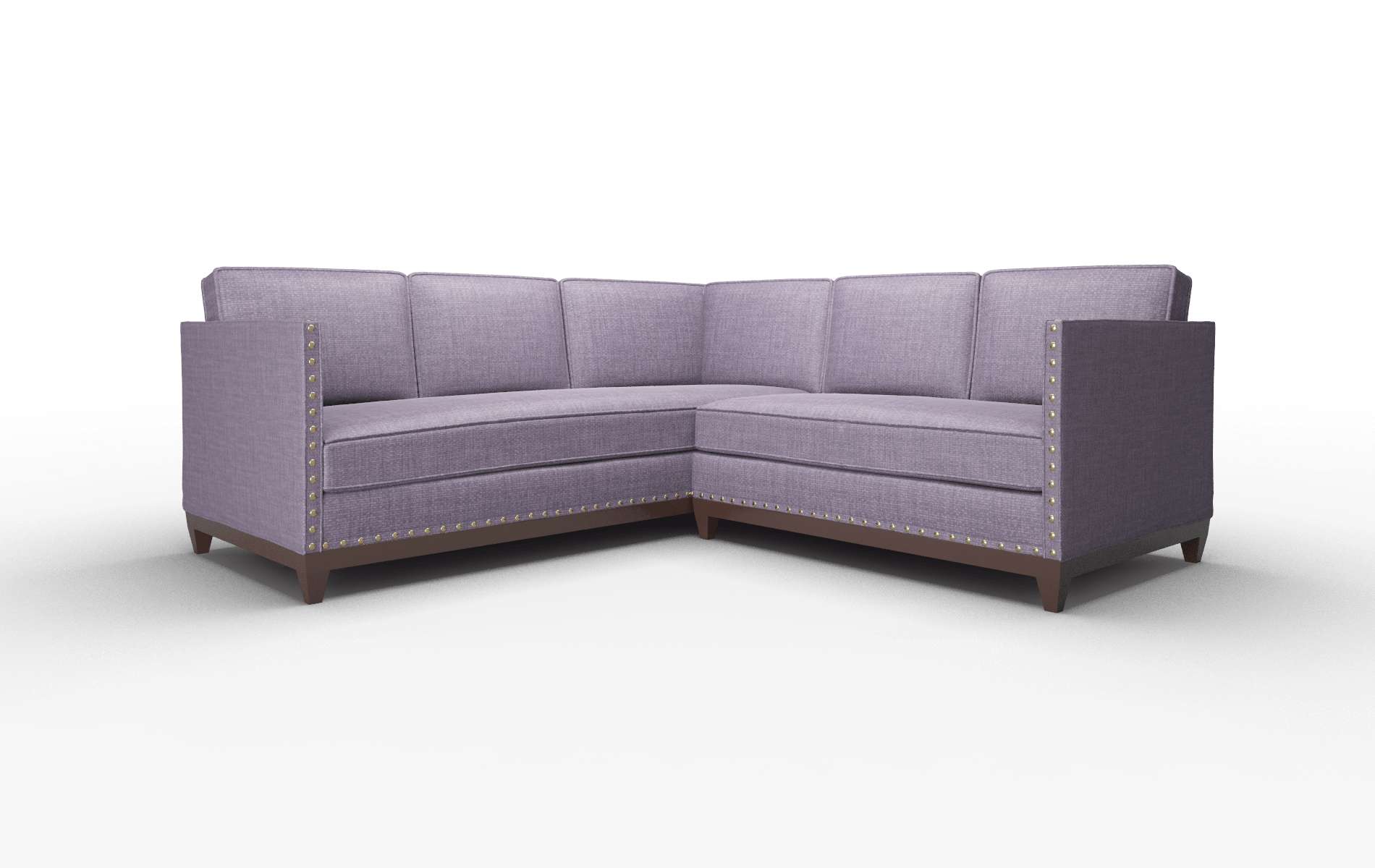 Florence Tess Blackberry Sectional espresso legs 1