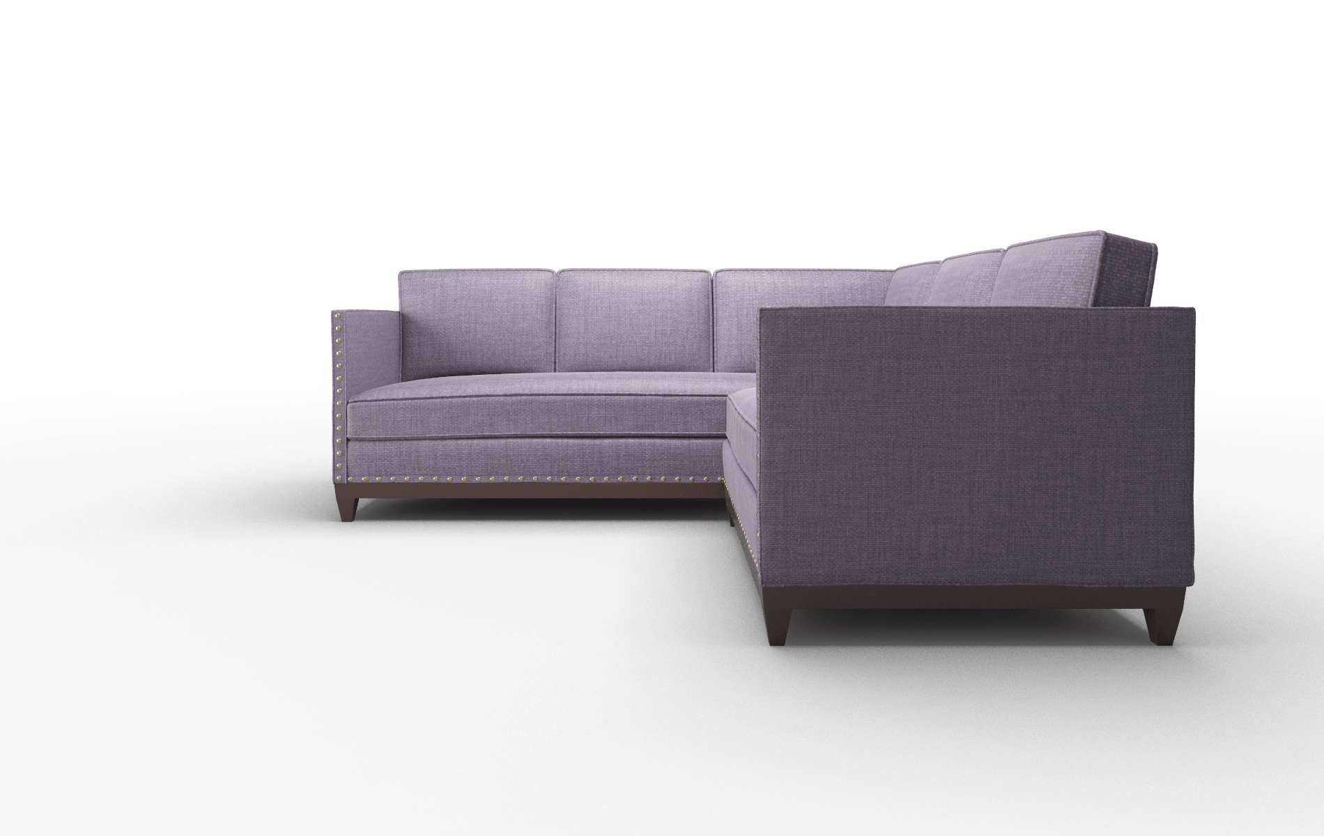 Florence Tess Blackberry Sectional espresso legs 5