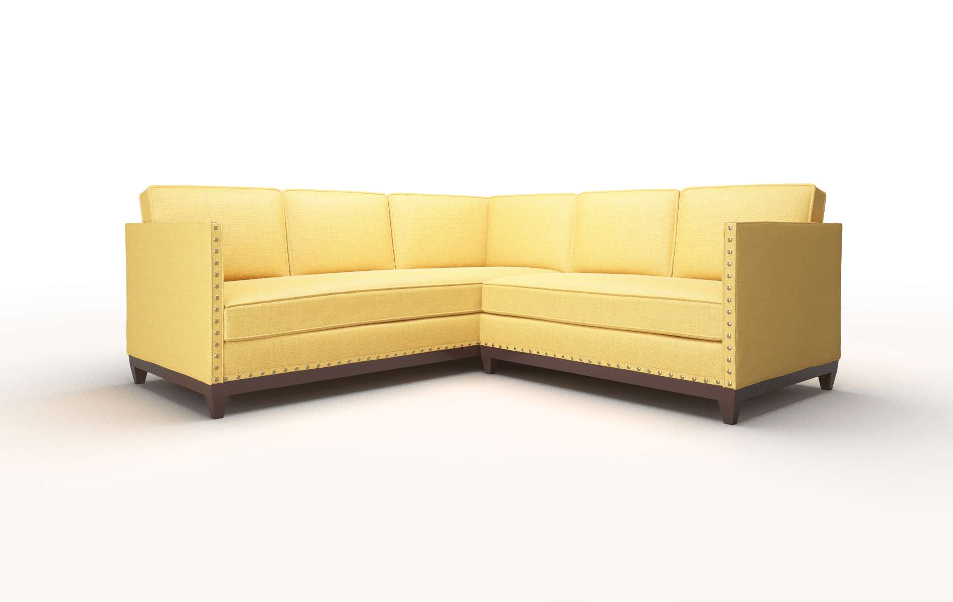 Florence Tess Turmeric Sectional espresso legs 1