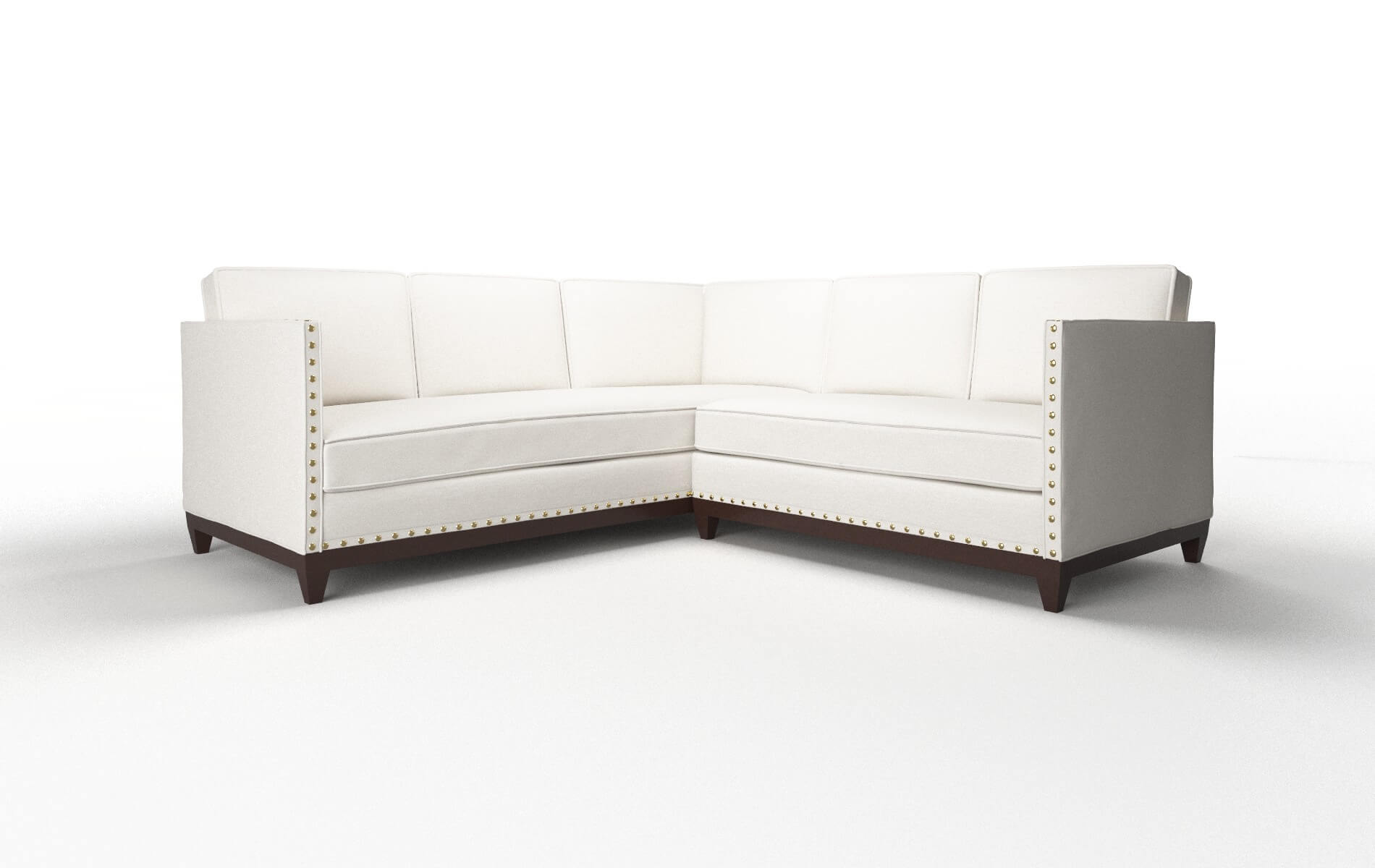 Florence Venice eggshell Sectional Espresso Legs  1