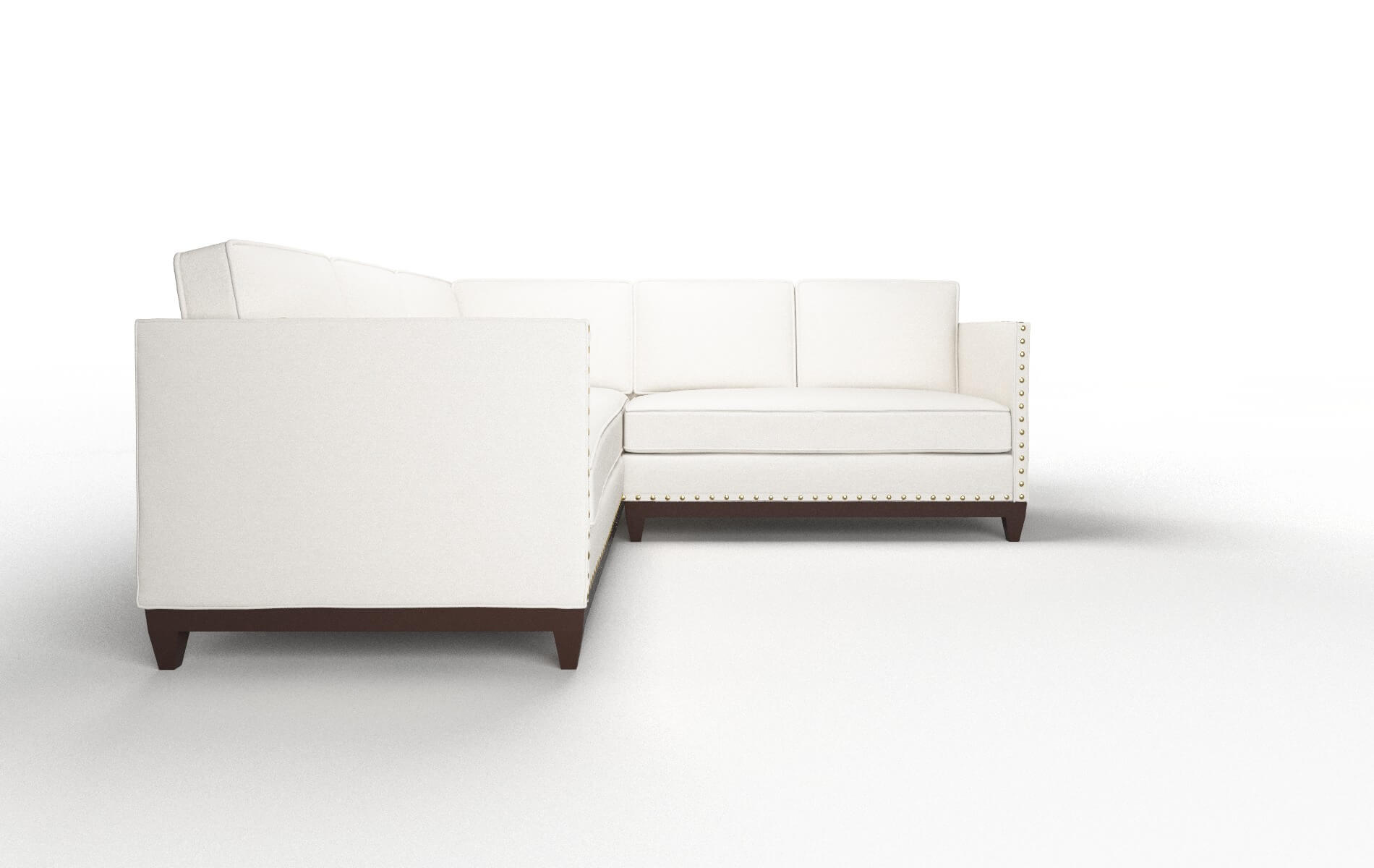 Florence Venice Eggshell Sectional espresso legs 2