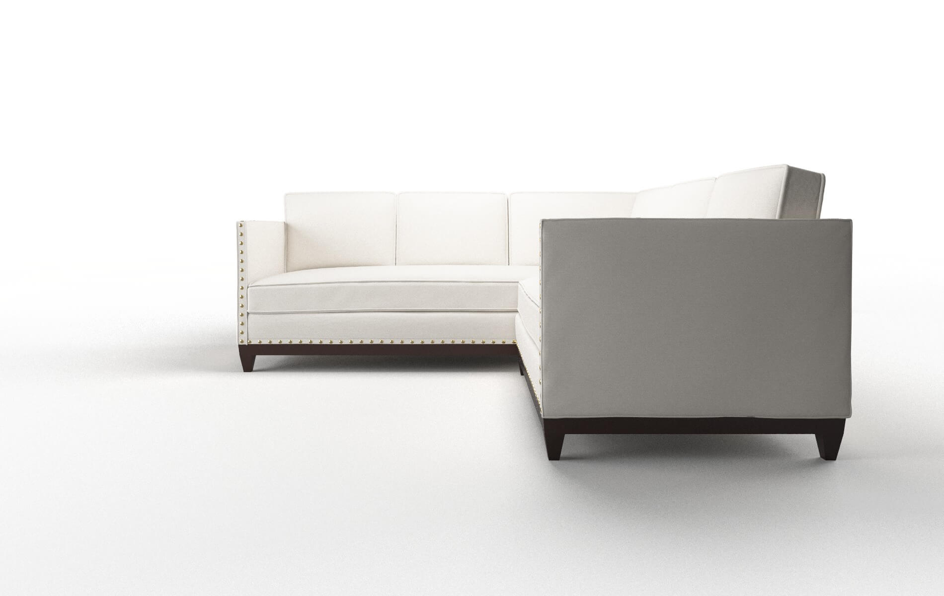 Florence Venice Eggshell Sectional espresso legs 5