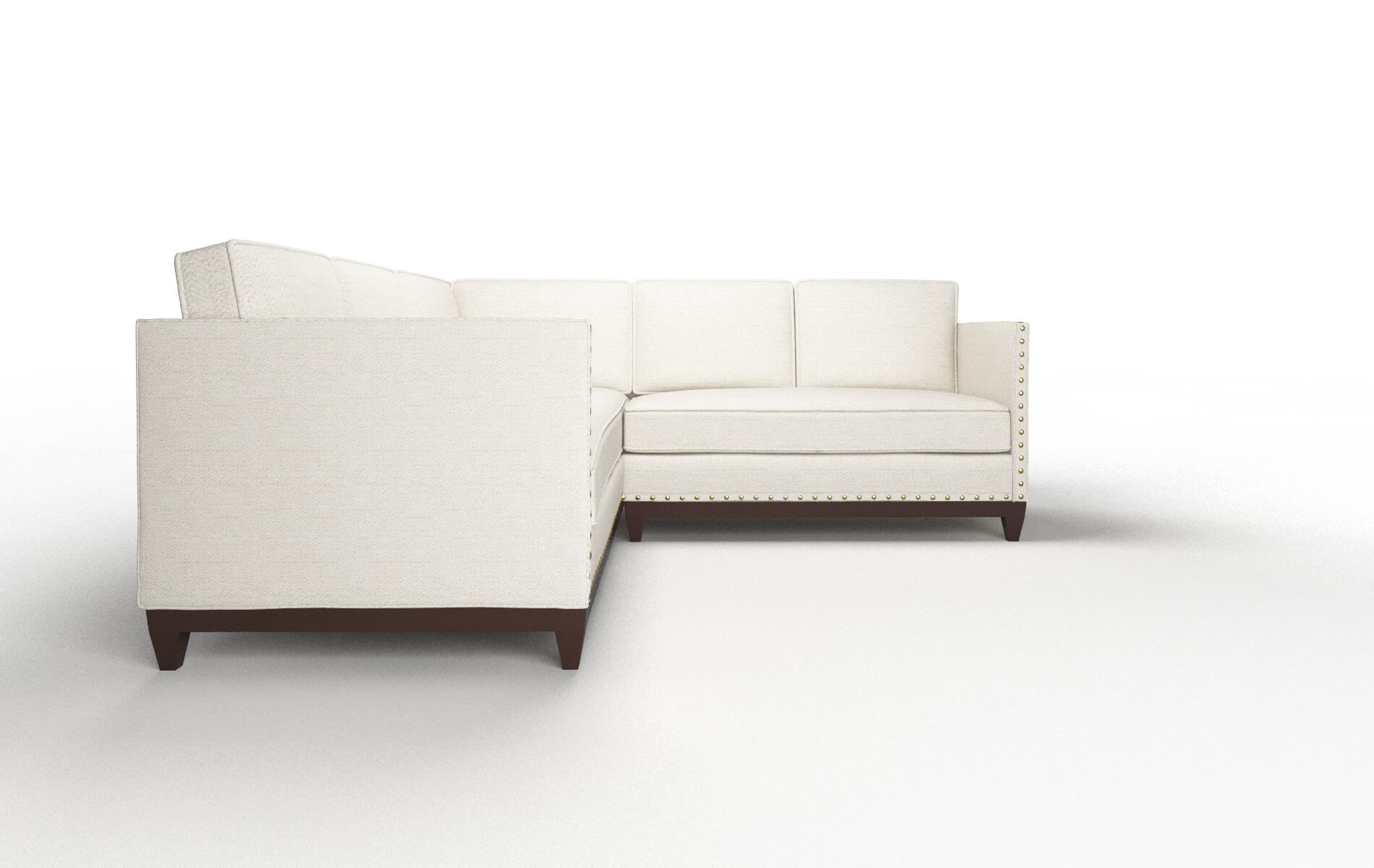 Florence Venus Cream Sectional espresso legs 2
