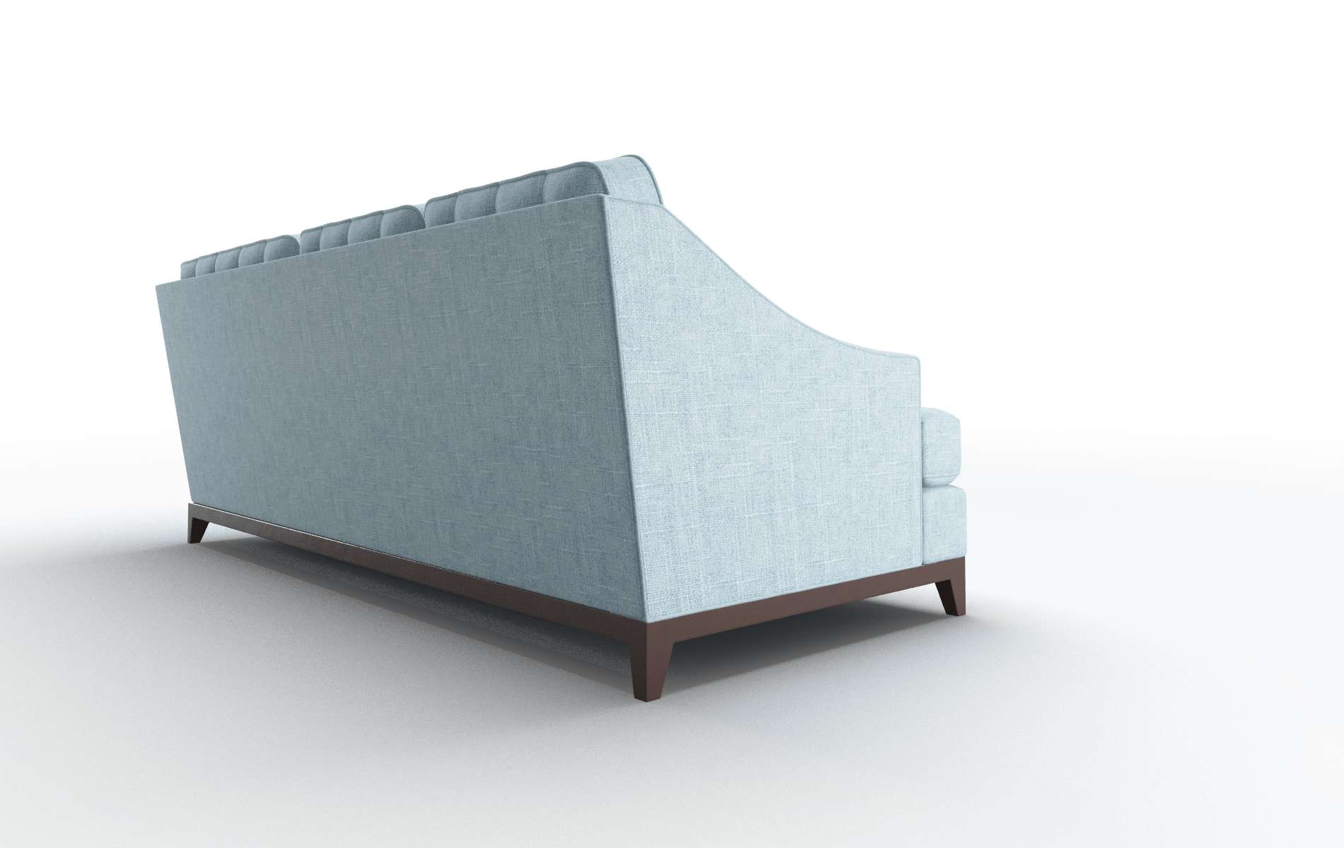 Geneva Atlas Turquoise Sectional espresso legs 3