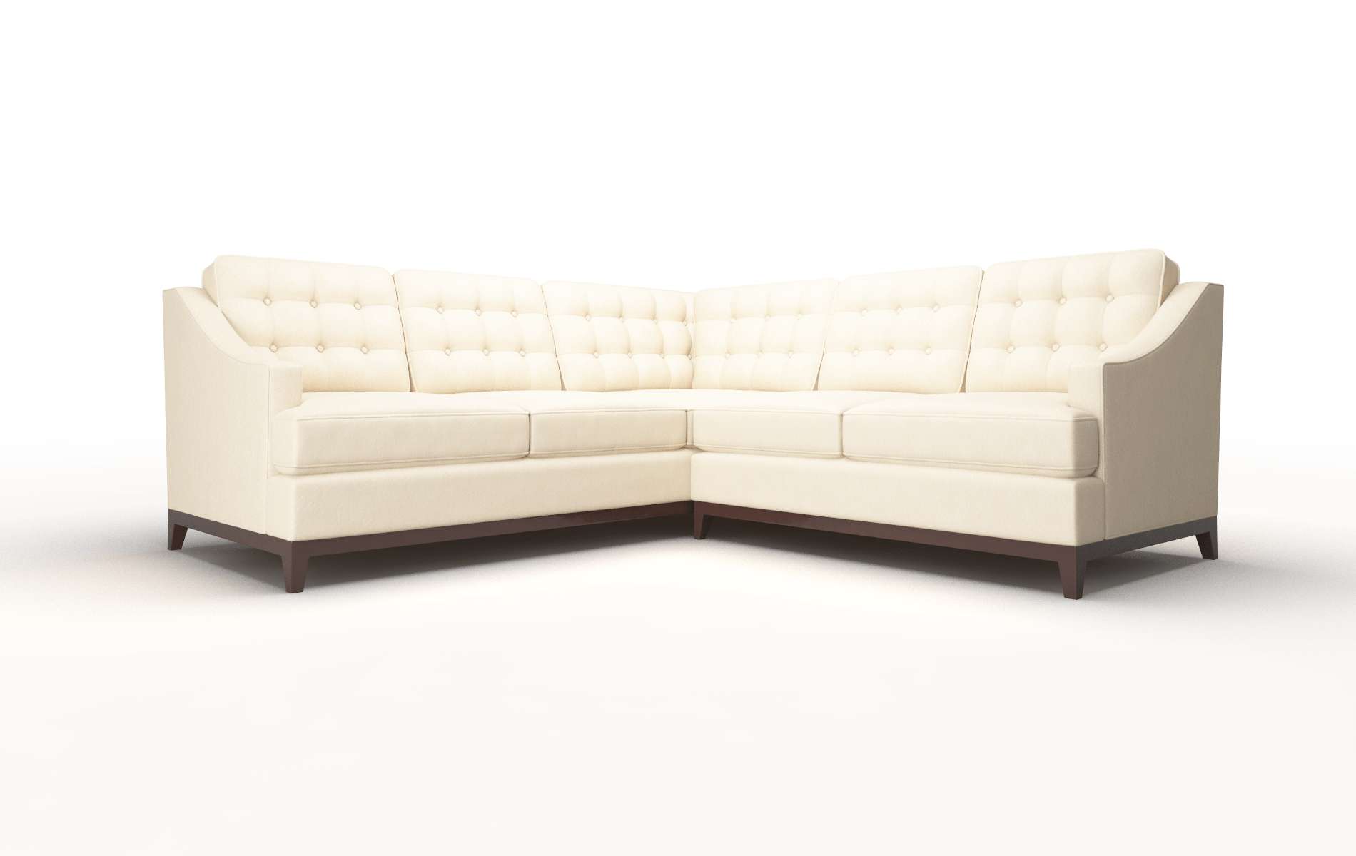 Geneva Bella Buckwheat Sectional espresso legs 1