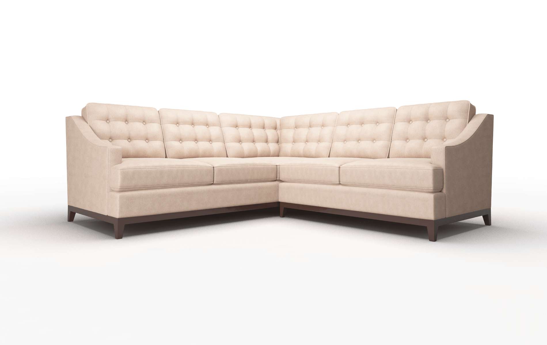 Geneva Bella Cocoa Sectional espresso legs 1