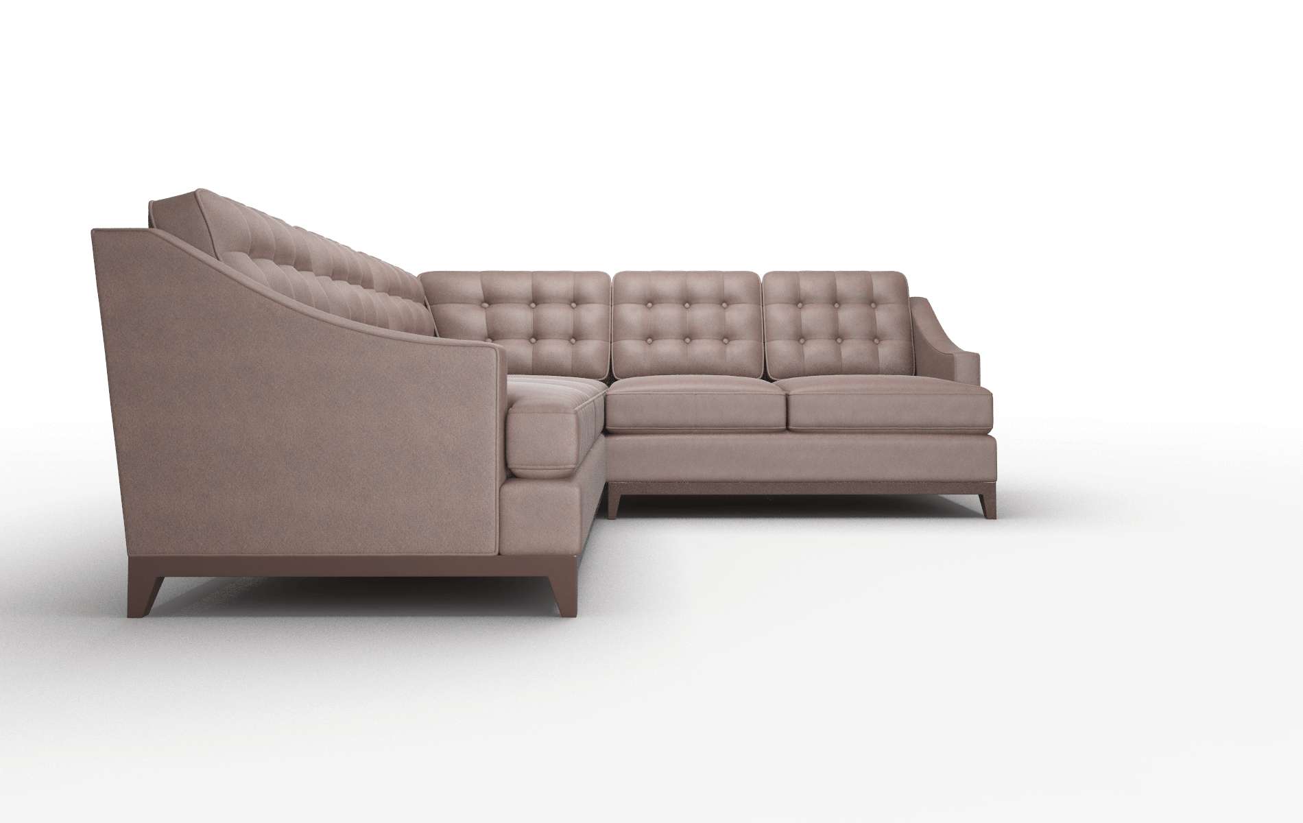 Geneva Bella Espresso Sectional espresso legs 2