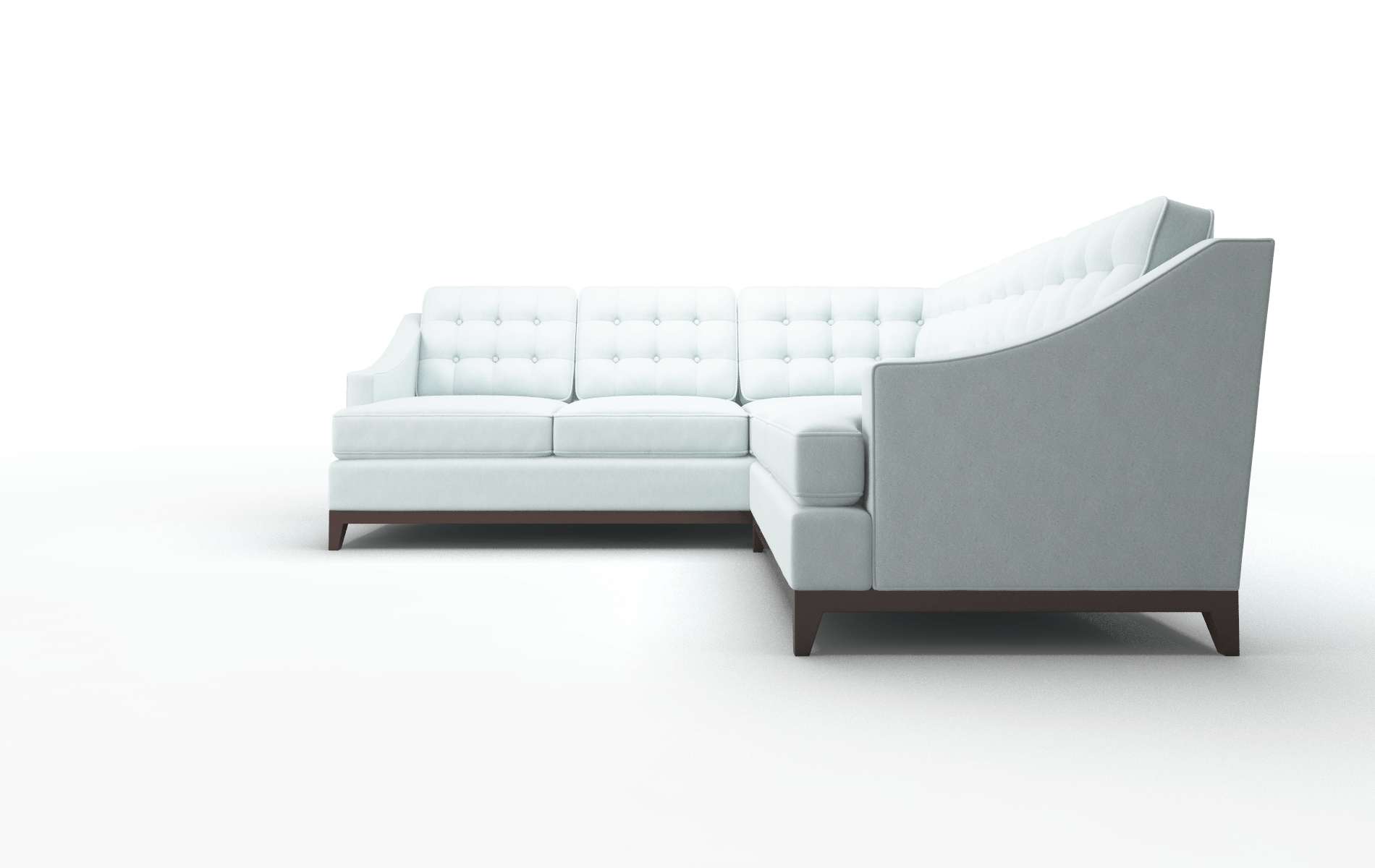 Geneva Bella Skylight Sectional espresso legs 5