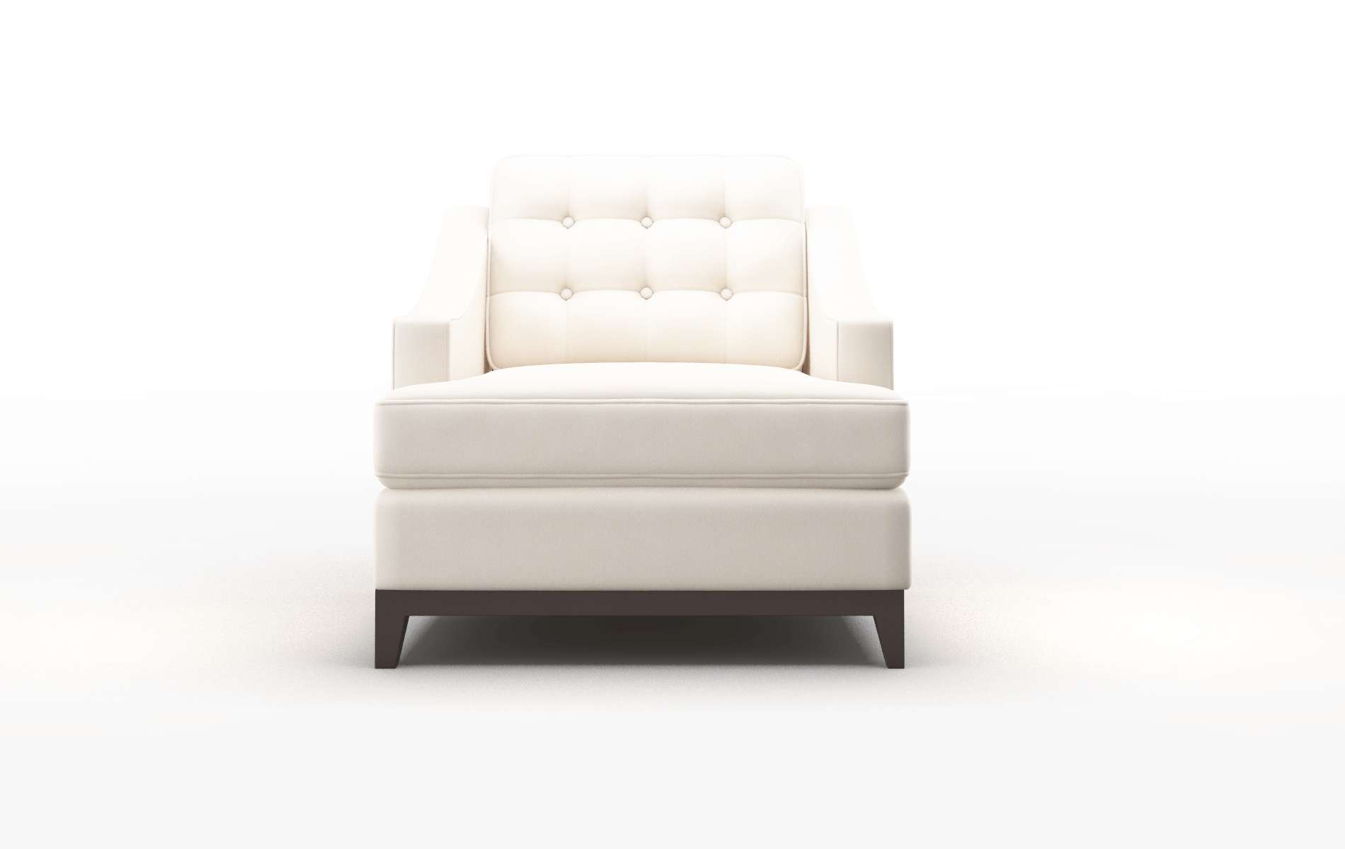 Geneva Blanche Milky Chair espresso legs 1