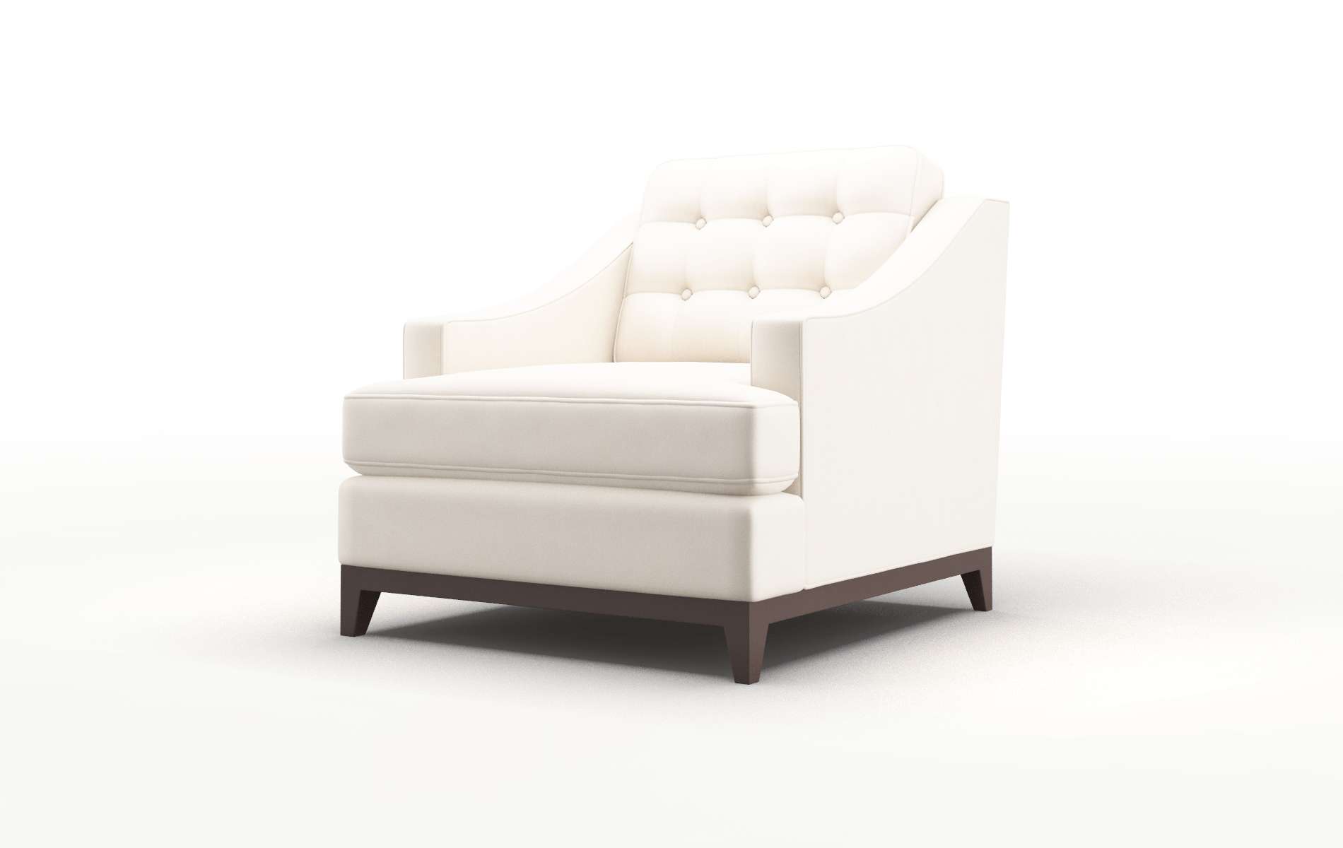 Geneva Blanche Milky Chair espresso legs 4