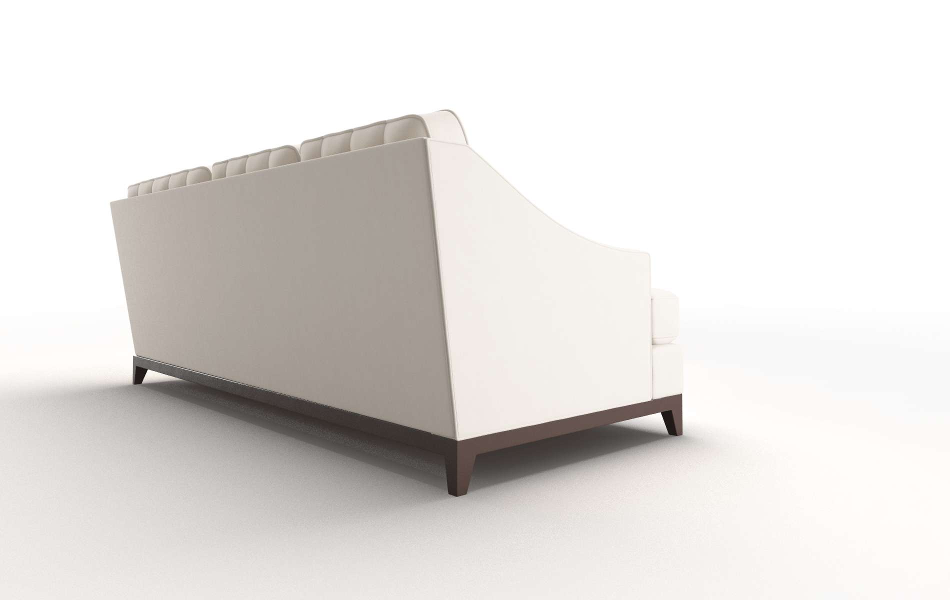 Geneva Blanche Milky Sectional espresso legs 3