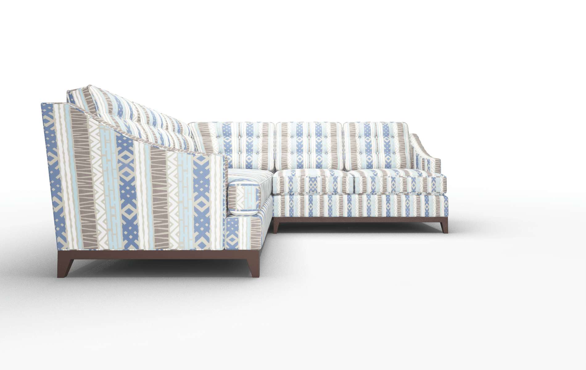 Geneva Bodhi Indigo Sectional espresso legs 2