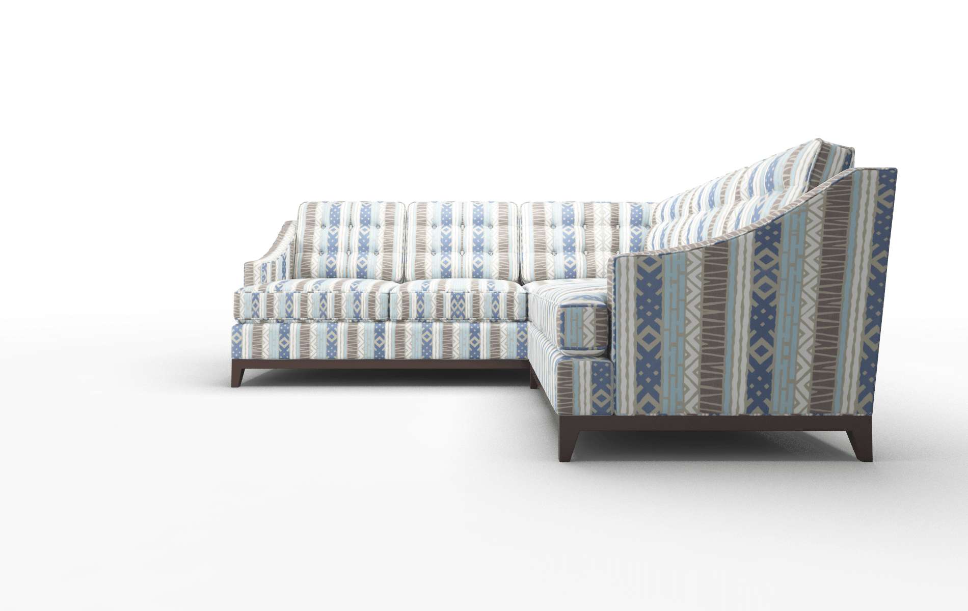 Geneva Bodhi Indigo Sectional espresso legs 5