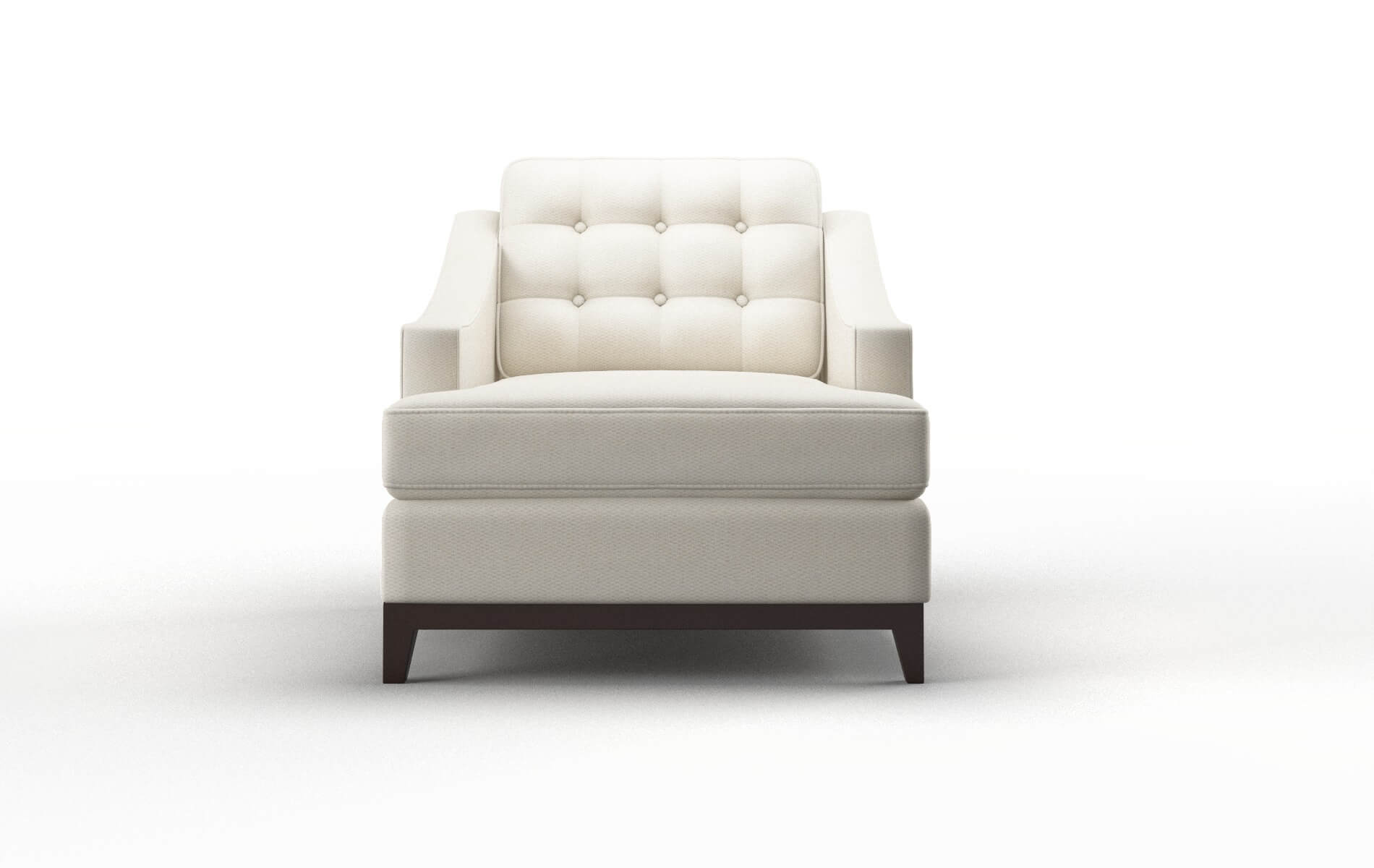 Geneva Bungalow Ivory Chair espresso legs 1