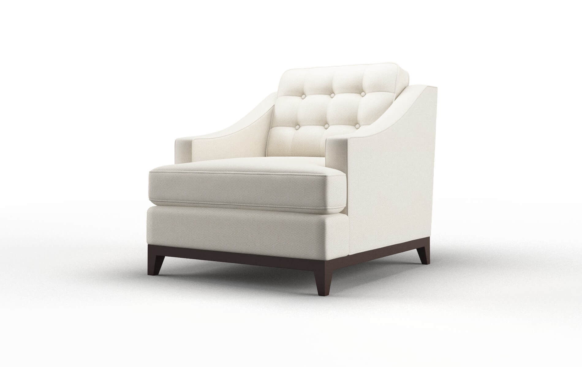 Geneva Bungalow Ivory Chair espresso legs 4